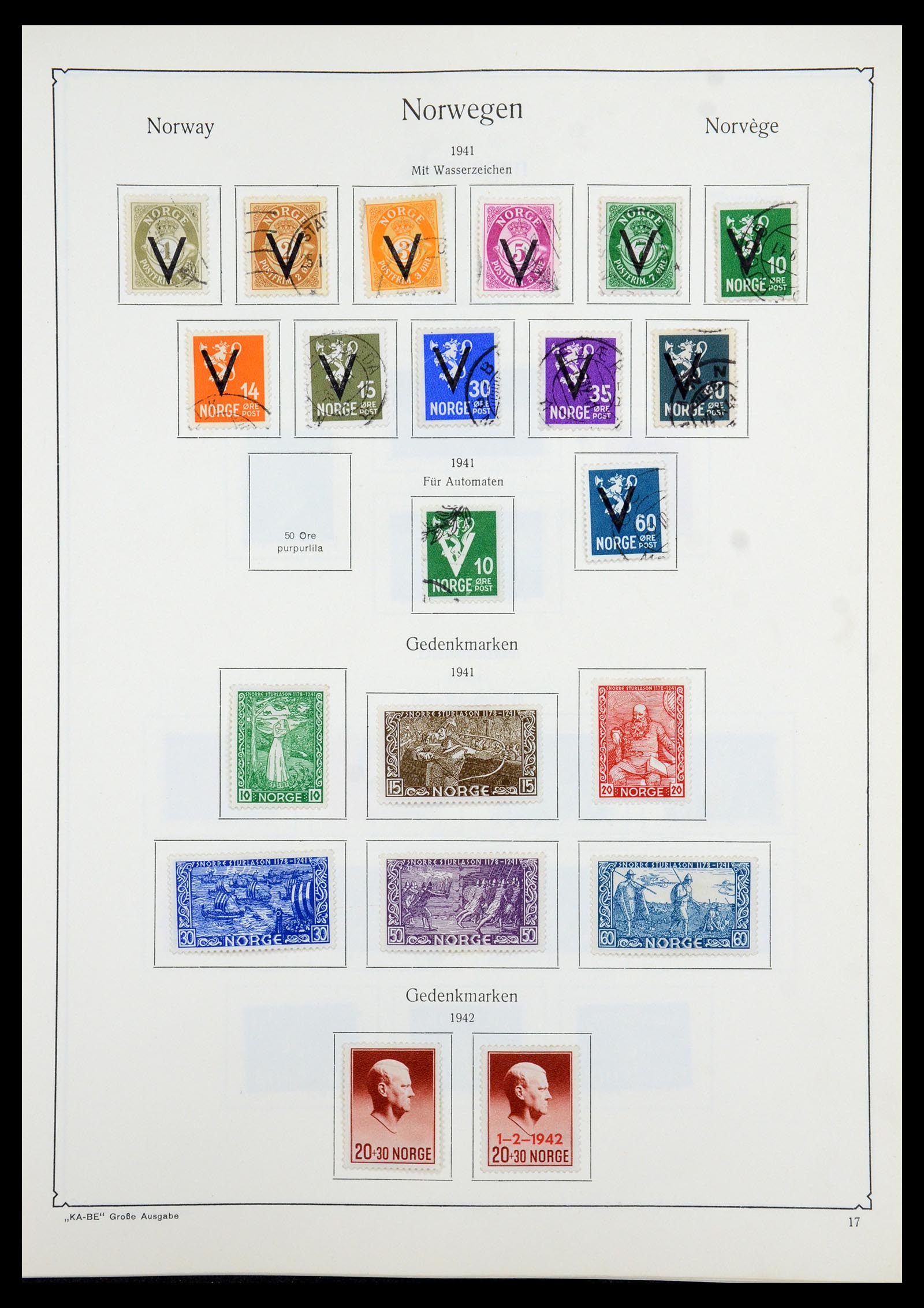 35772 017 - Stamp Collection 35772 Norway 1856-2001.