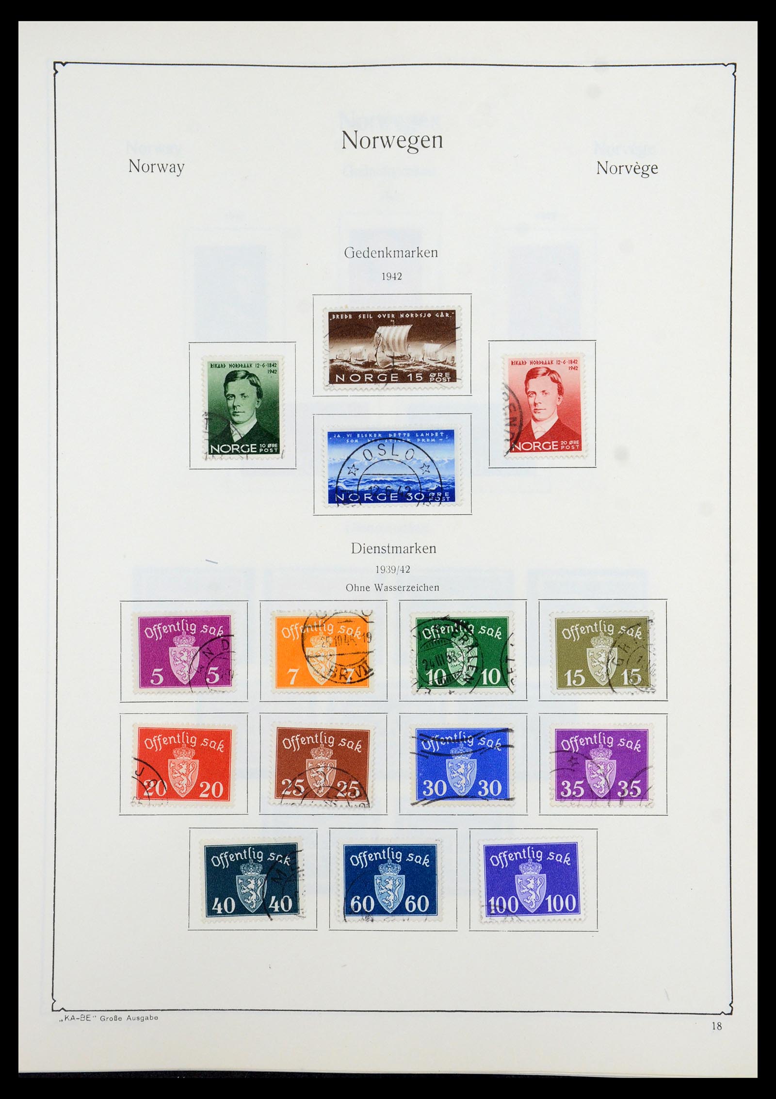 35772 018 - Postzegelverzameling 35772 Noorwegen 1856-2001.