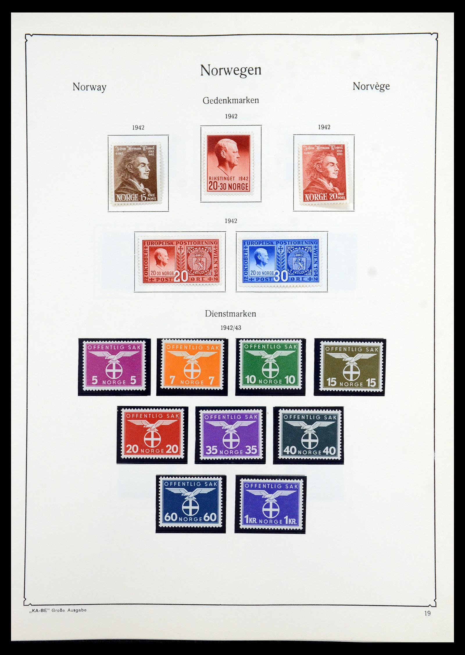35772 019 - Postzegelverzameling 35772 Noorwegen 1856-2001.