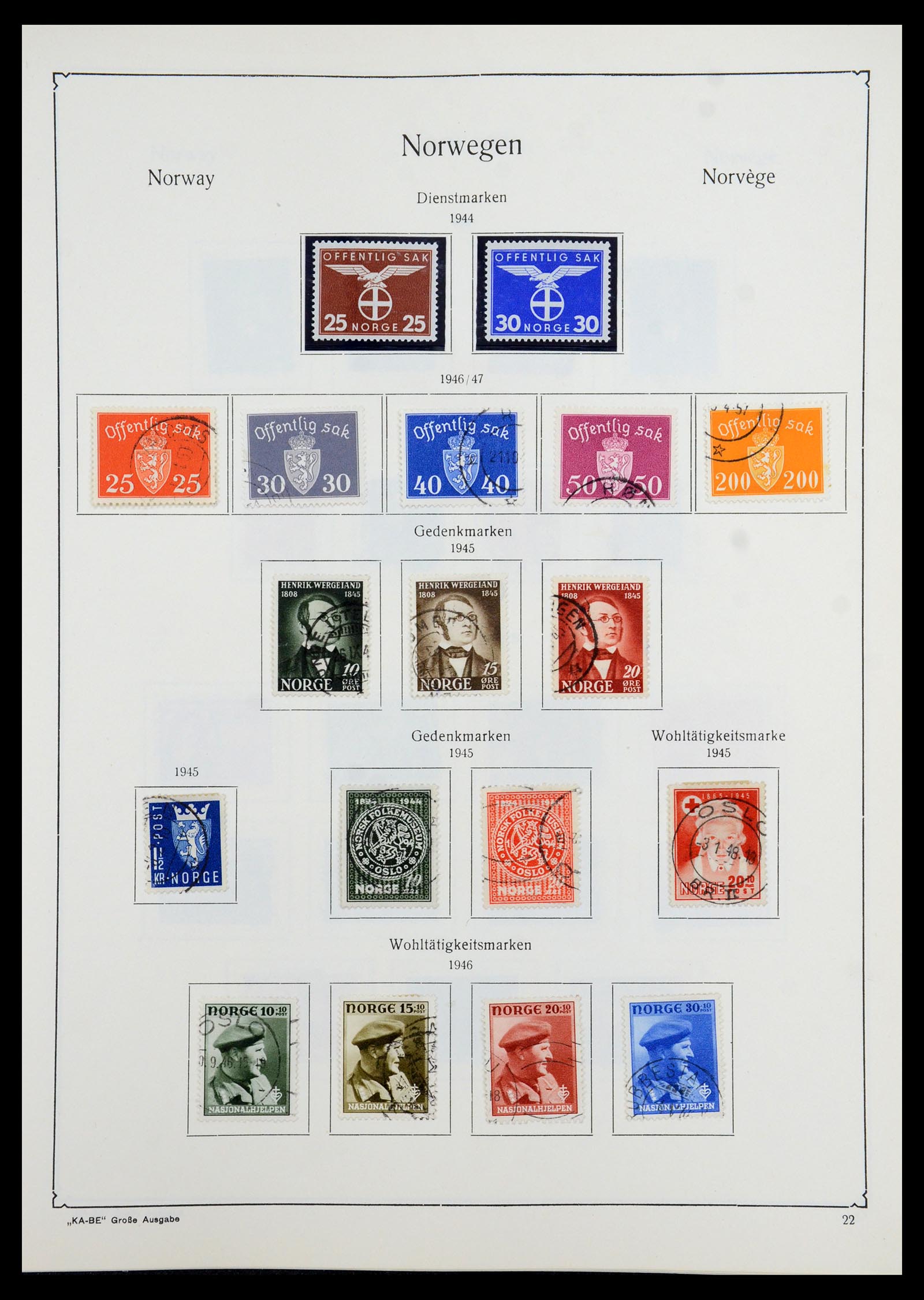 35772 022 - Postzegelverzameling 35772 Noorwegen 1856-2001.