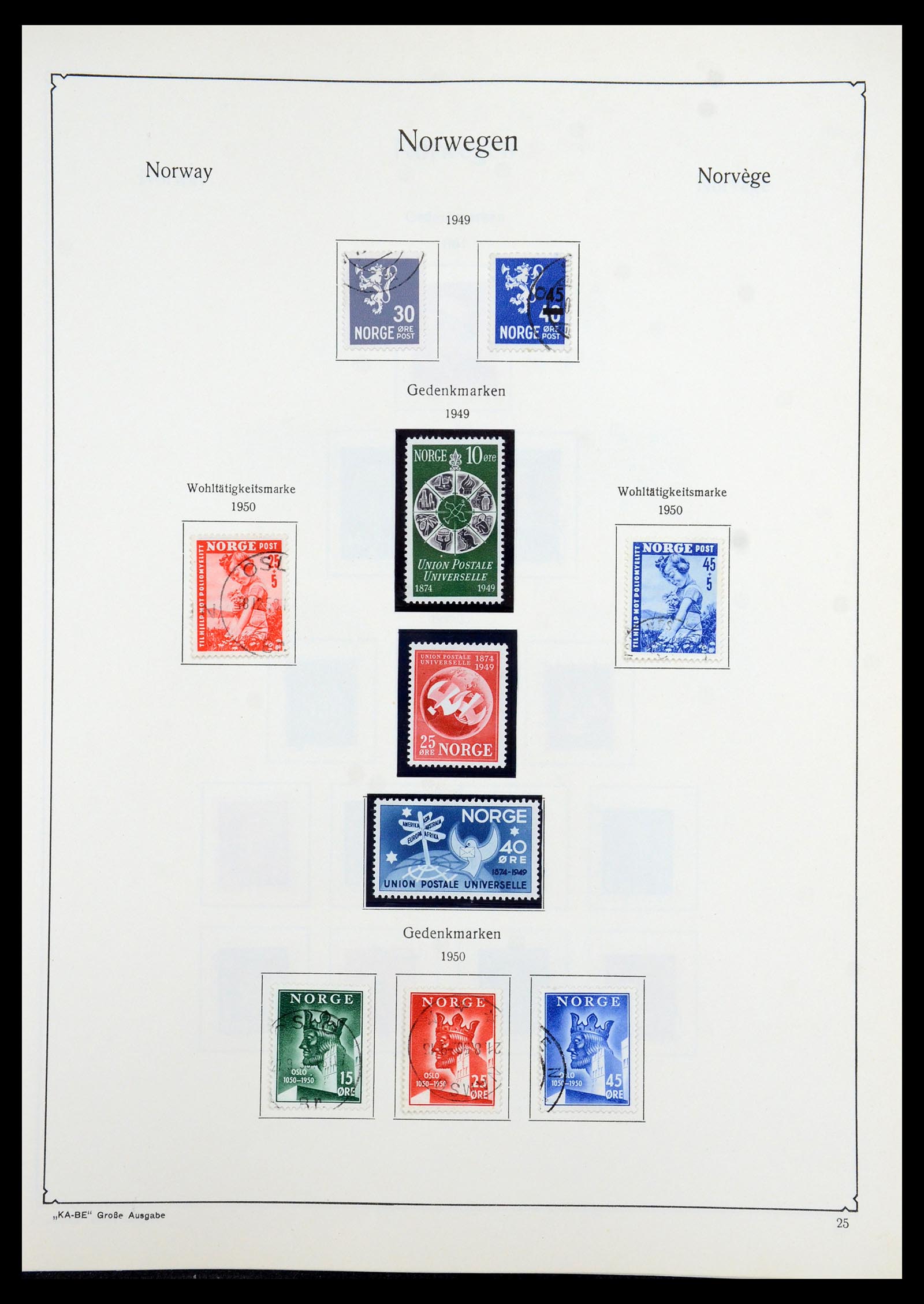 35772 025 - Postzegelverzameling 35772 Noorwegen 1856-2001.