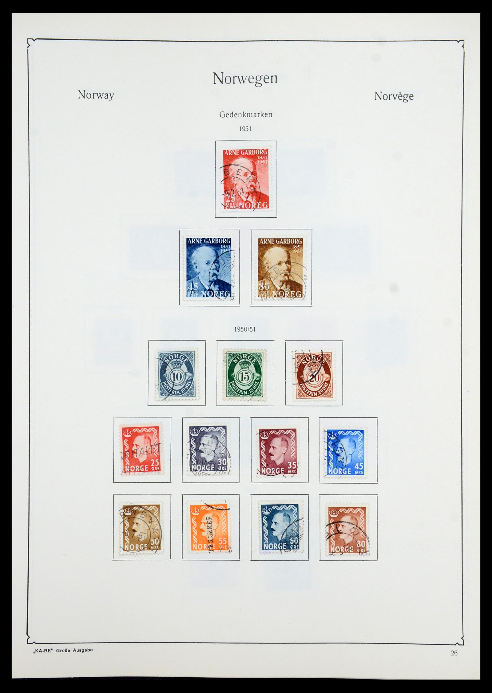 35772 026 - Stamp Collection 35772 Norway 1856-2001.
