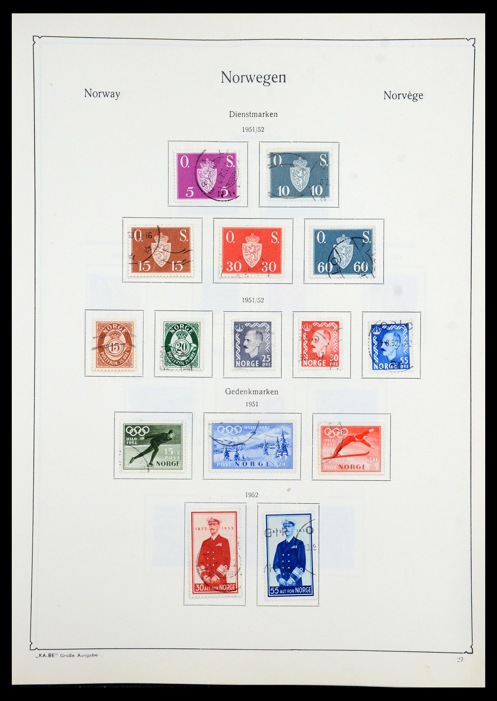 35772 027 - Postzegelverzameling 35772 Noorwegen 1856-2001.