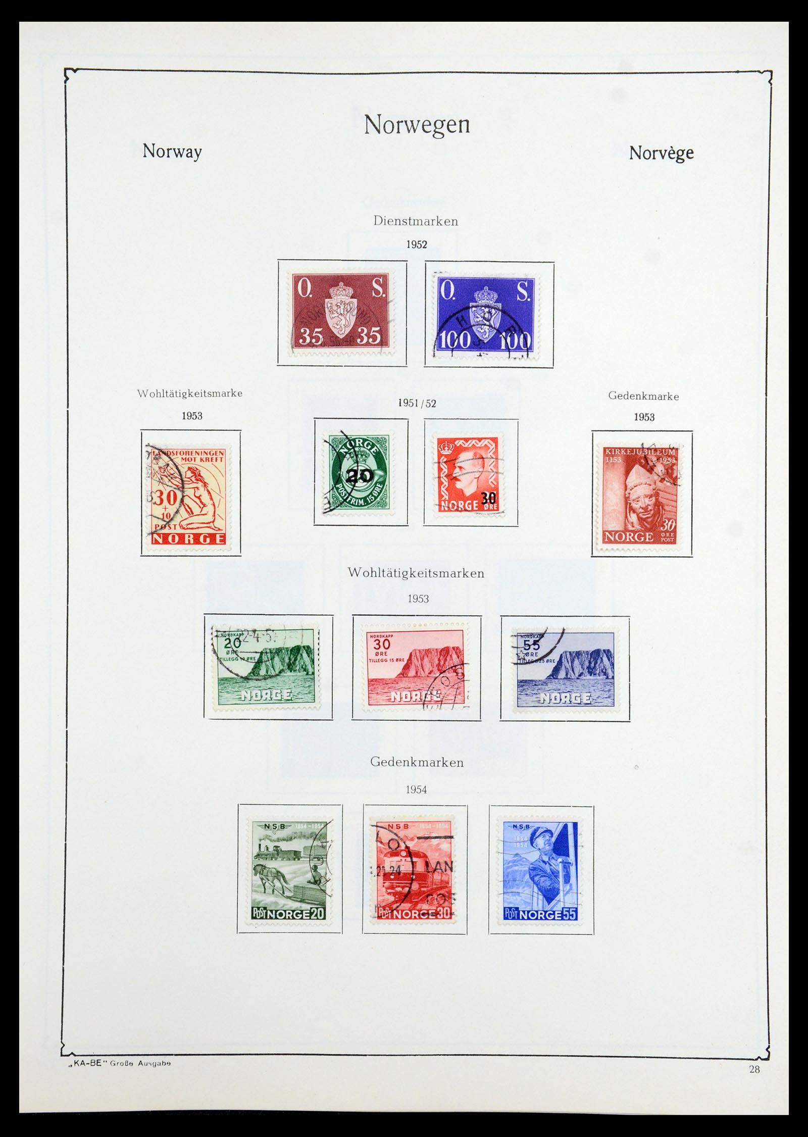 35772 028 - Postzegelverzameling 35772 Noorwegen 1856-2001.