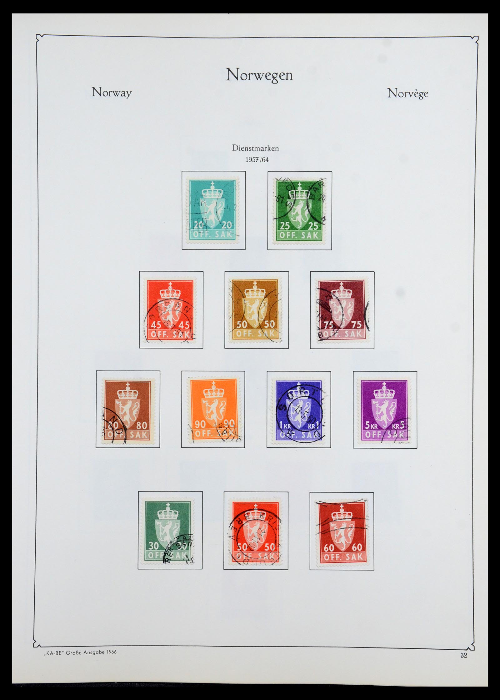 35772 032 - Postzegelverzameling 35772 Noorwegen 1856-2001.