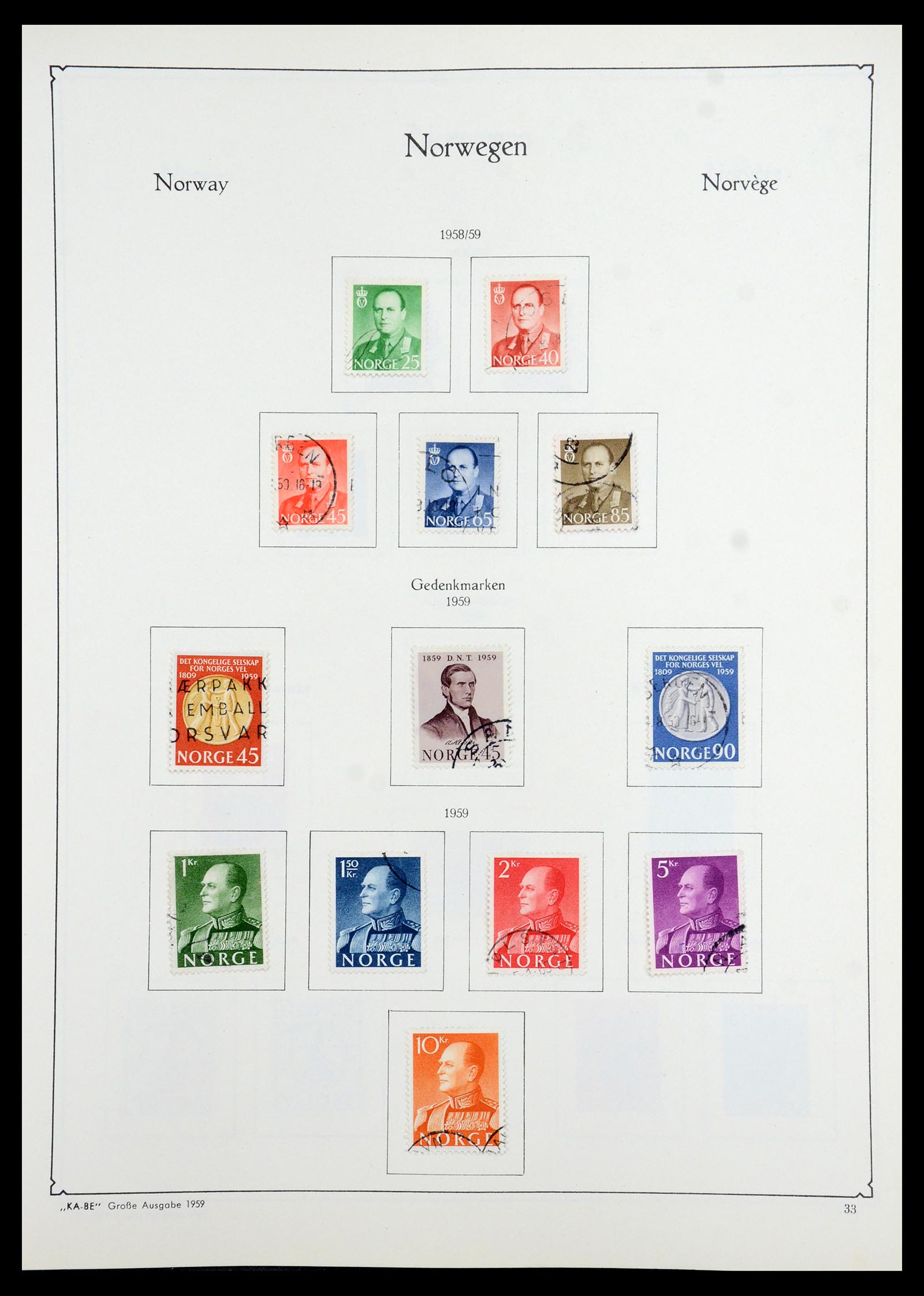35772 033 - Postzegelverzameling 35772 Noorwegen 1856-2001.