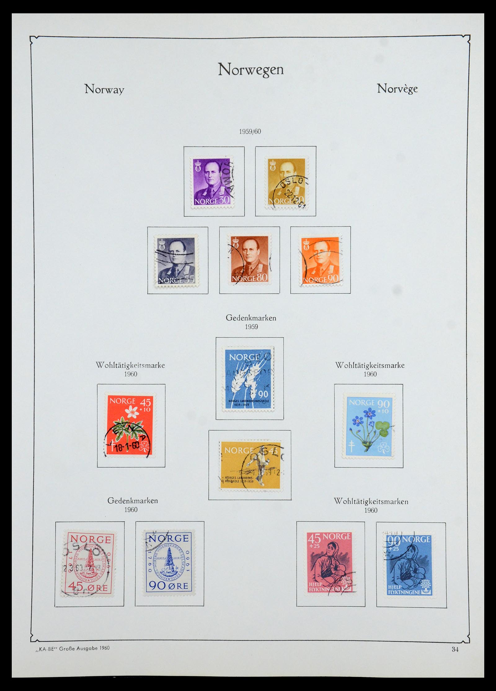 35772 034 - Postzegelverzameling 35772 Noorwegen 1856-2001.