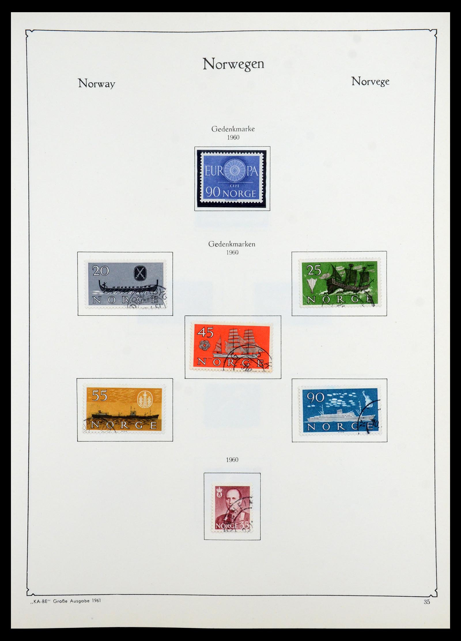 35772 035 - Postzegelverzameling 35772 Noorwegen 1856-2001.
