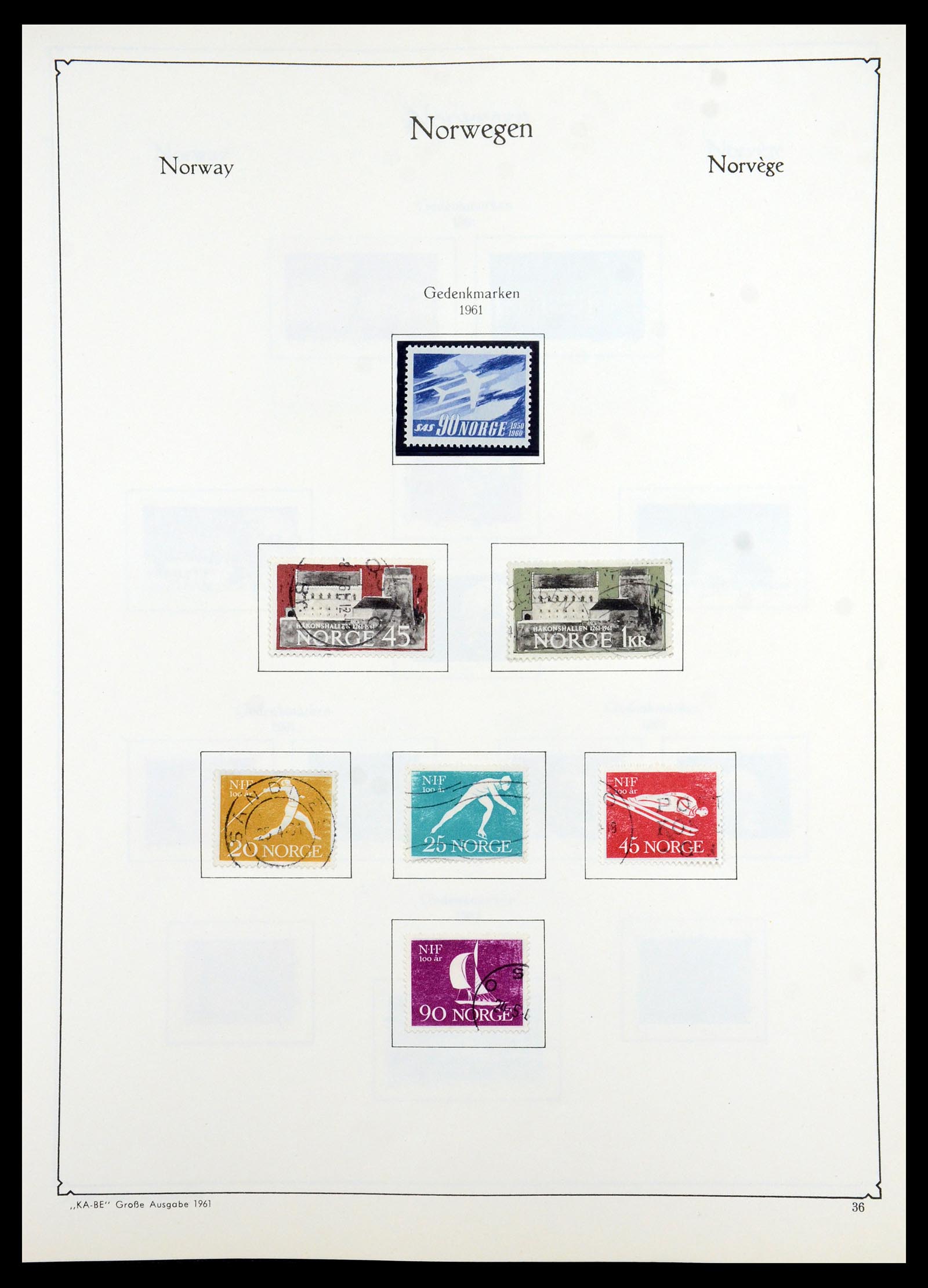 35772 036 - Postzegelverzameling 35772 Noorwegen 1856-2001.