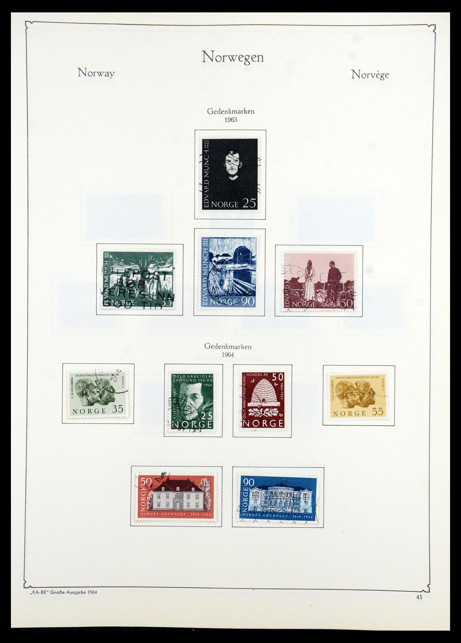 35772 041 - Postzegelverzameling 35772 Noorwegen 1856-2001.