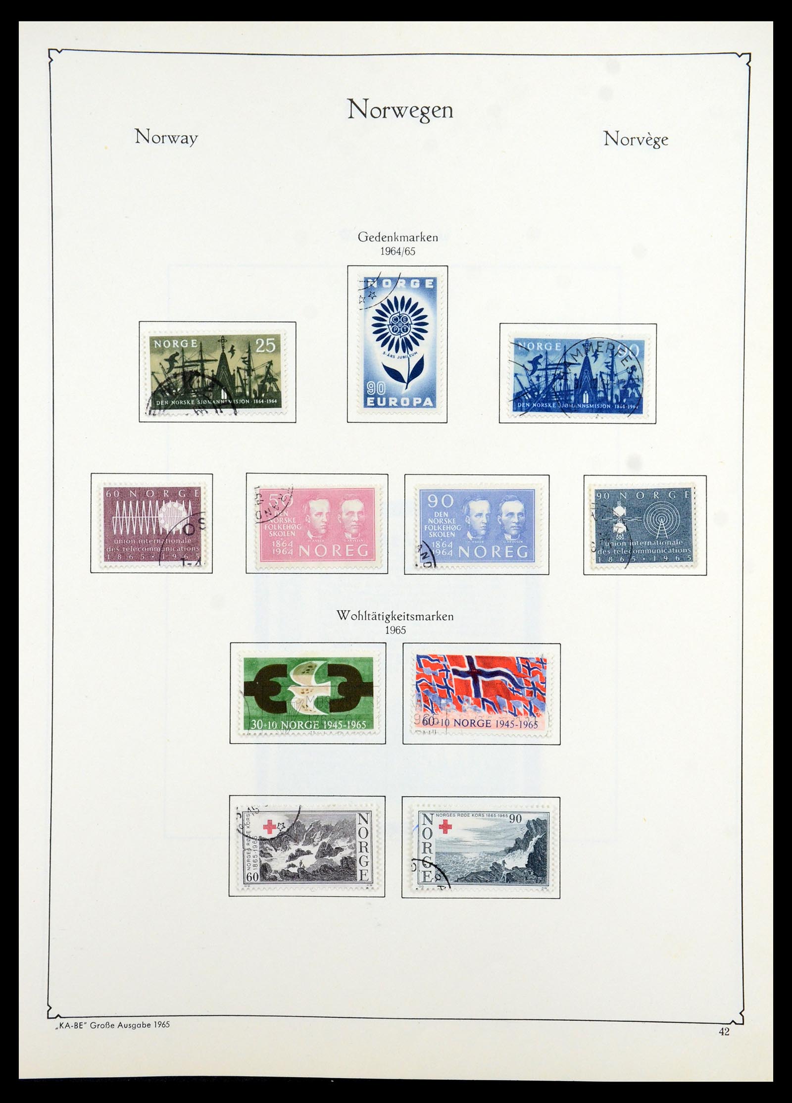 35772 042 - Postzegelverzameling 35772 Noorwegen 1856-2001.