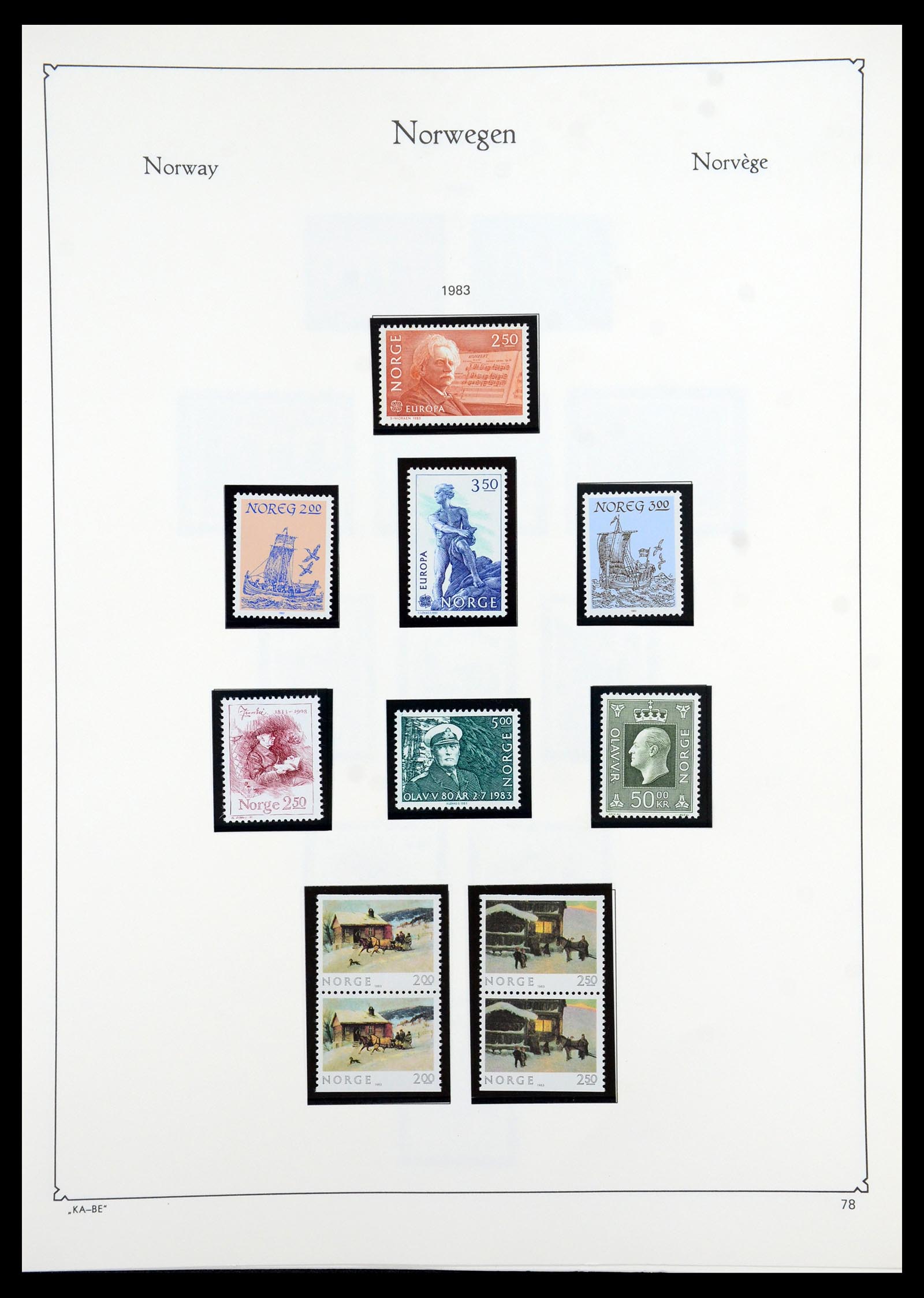 35772 083 - Postzegelverzameling 35772 Noorwegen 1856-2001.