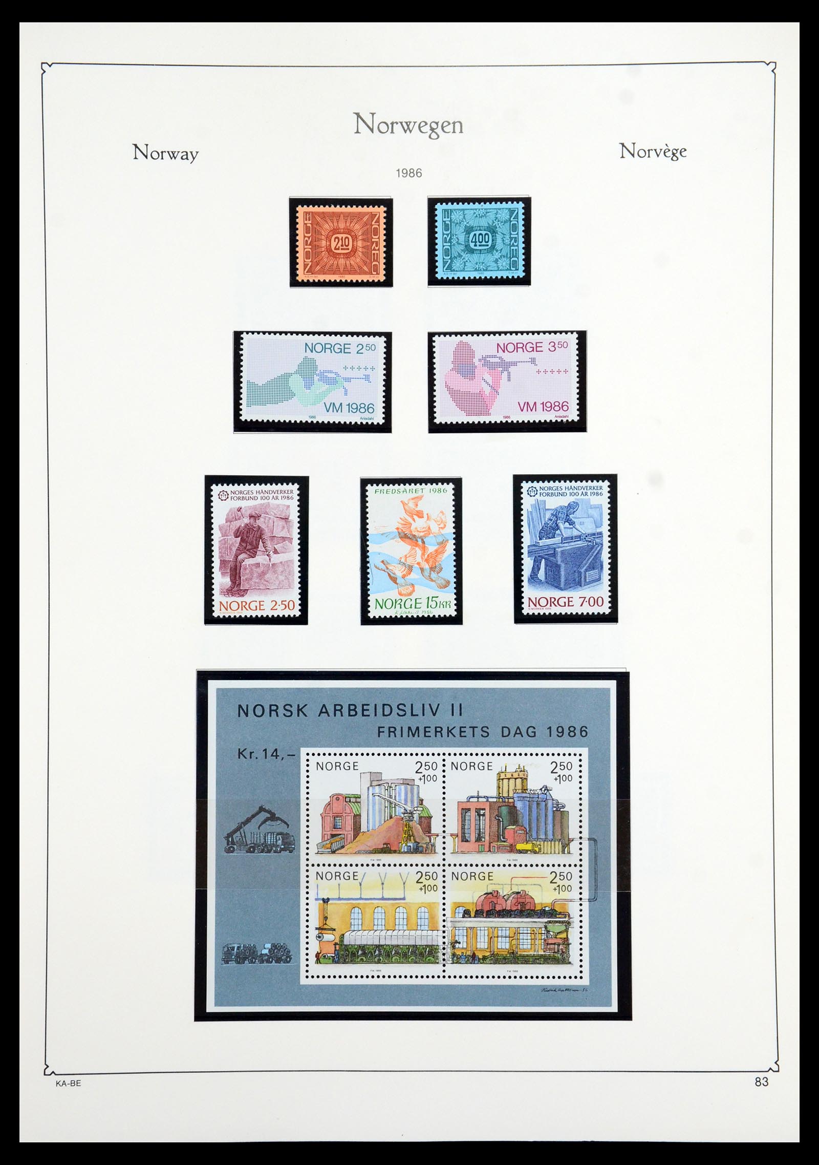 35772 088 - Postzegelverzameling 35772 Noorwegen 1856-2001.