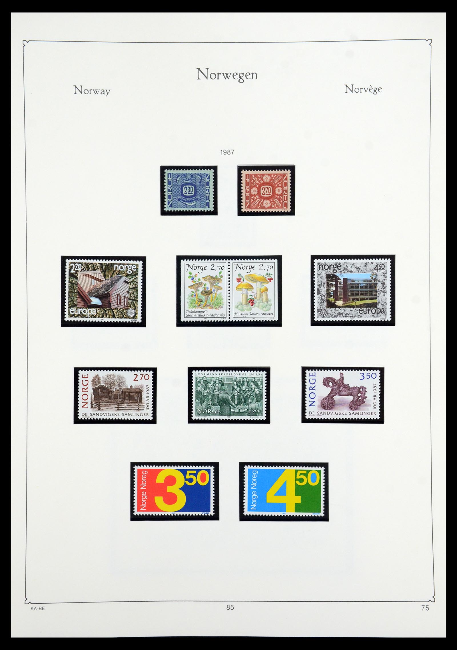 35772 090 - Postzegelverzameling 35772 Noorwegen 1856-2001.