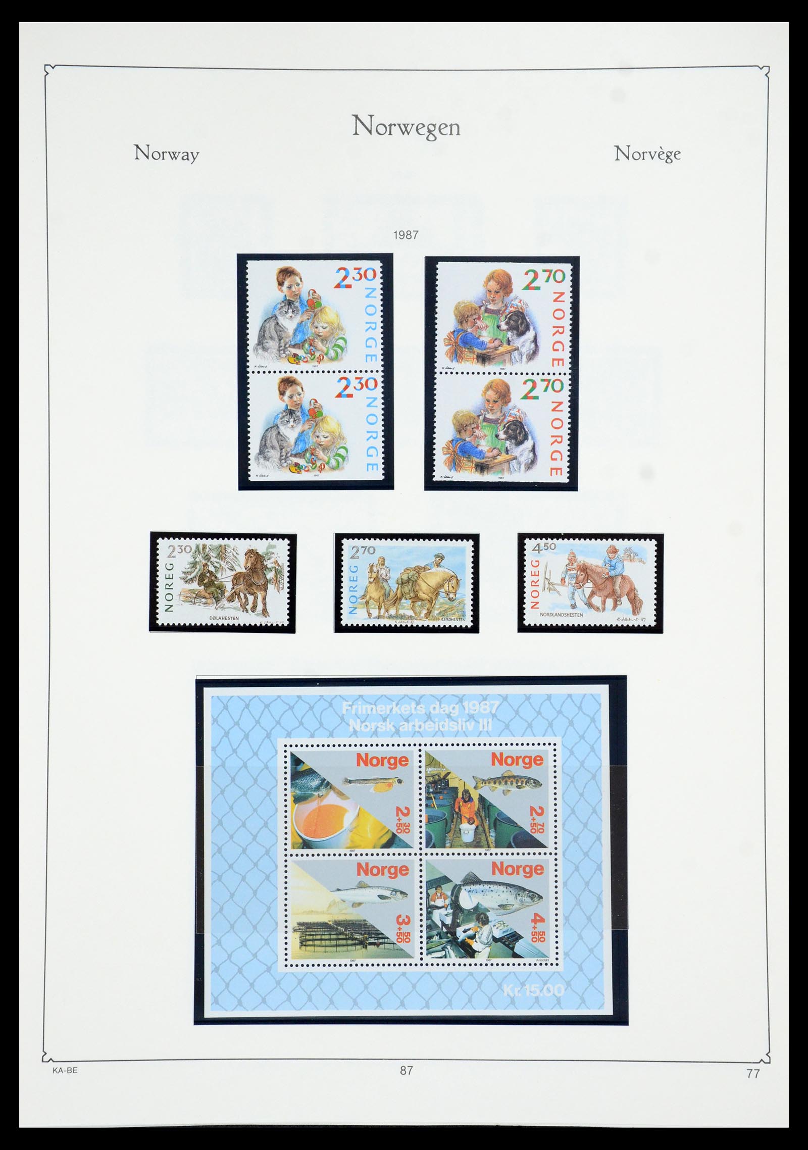 35772 092 - Postzegelverzameling 35772 Noorwegen 1856-2001.