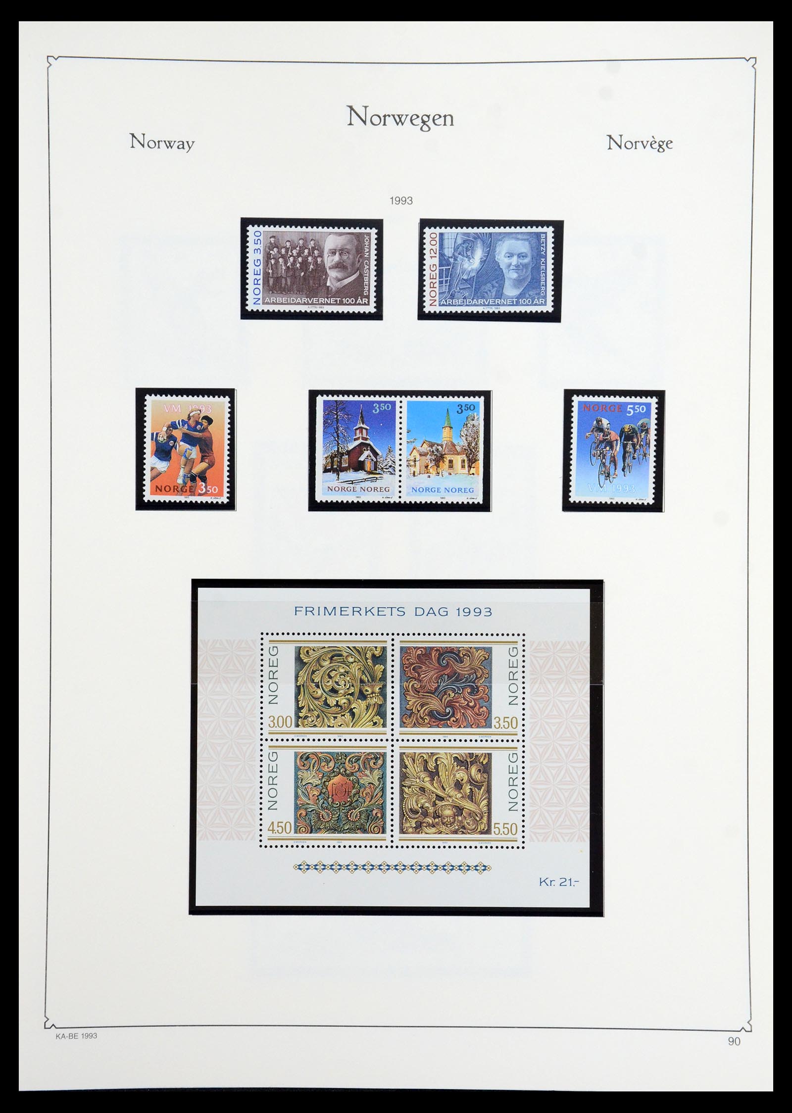 35772 107 - Postzegelverzameling 35772 Noorwegen 1856-2001.