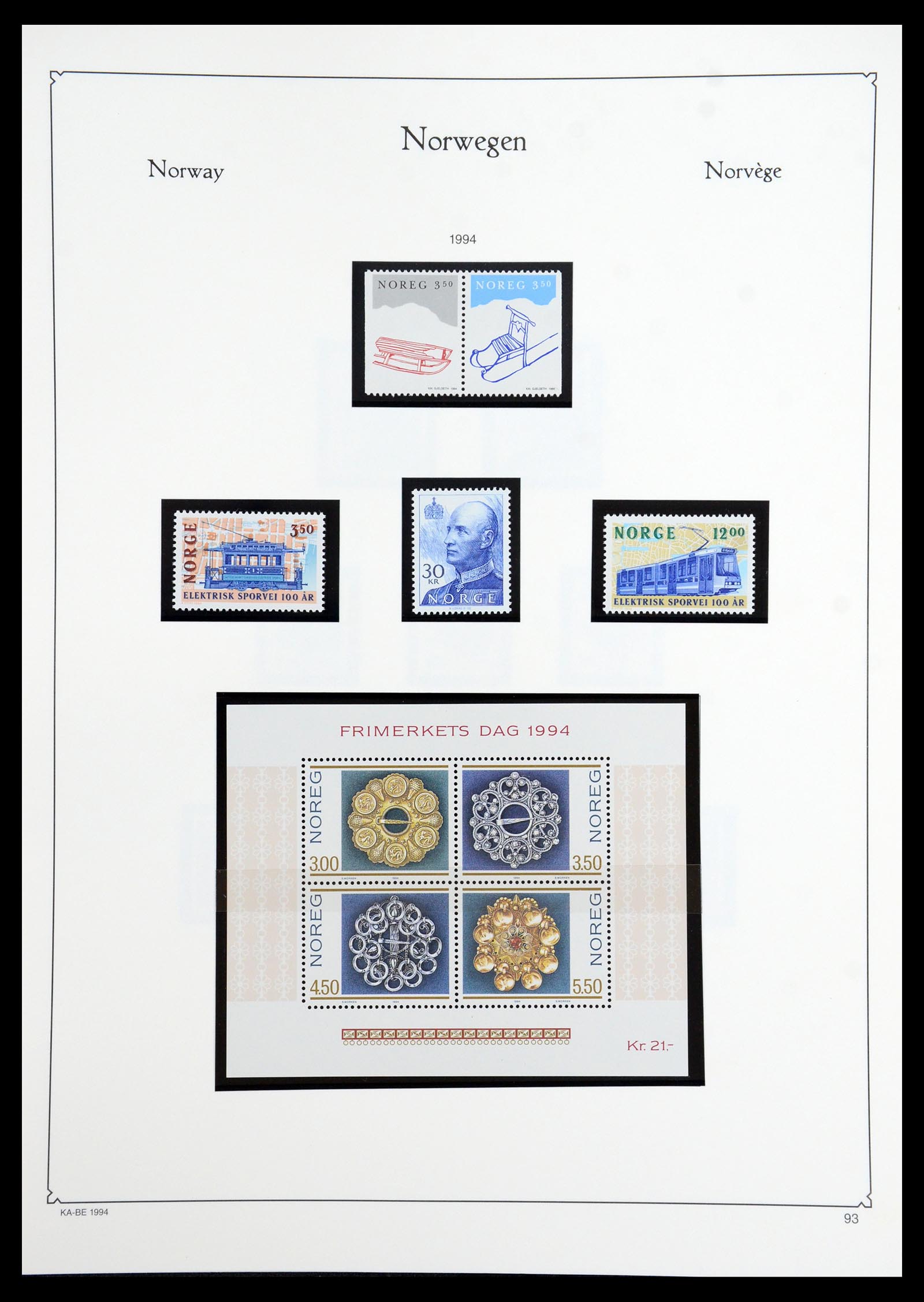 35772 110 - Postzegelverzameling 35772 Noorwegen 1856-2001.