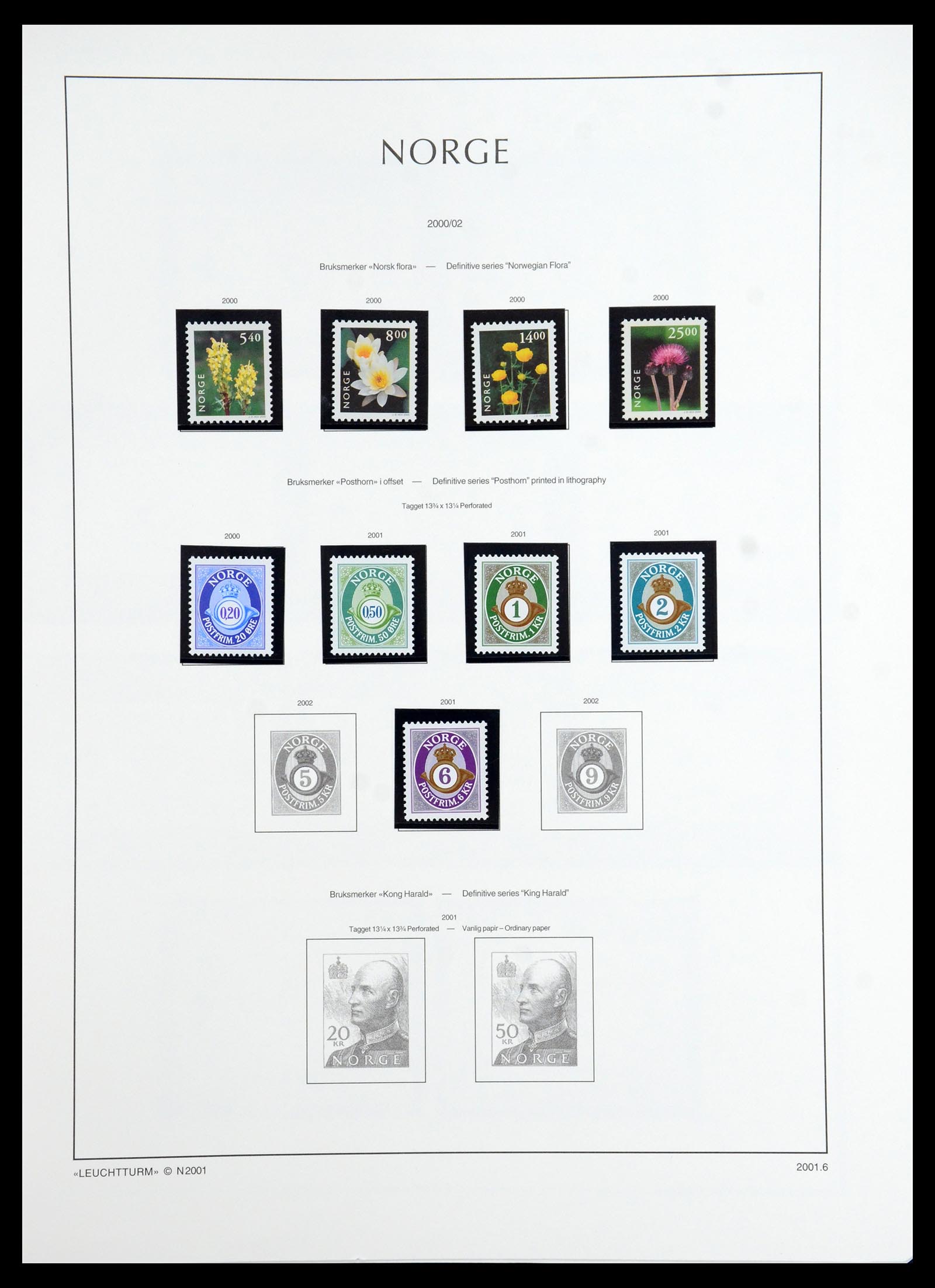 35772 141 - Postzegelverzameling 35772 Noorwegen 1856-2001.