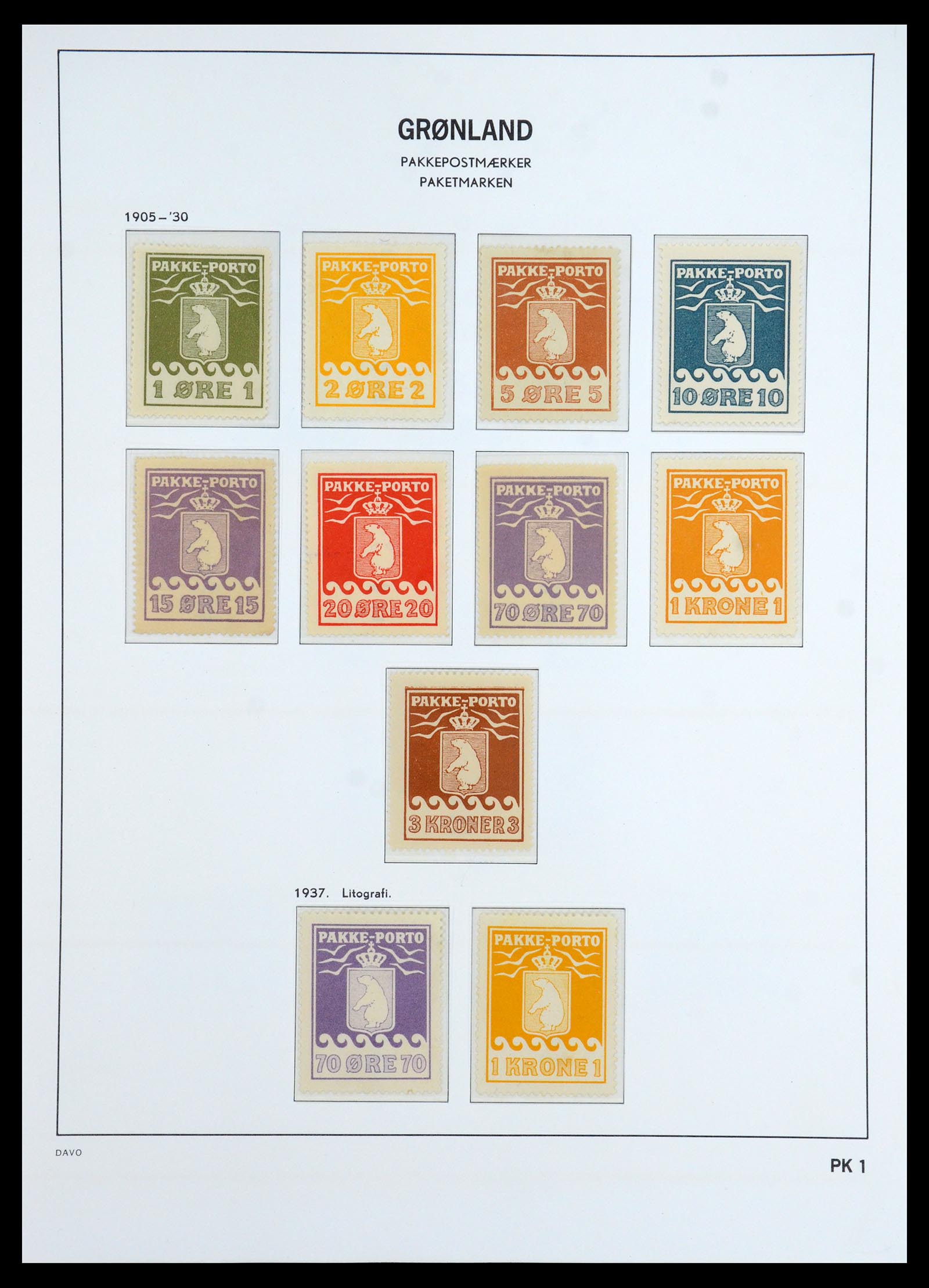 35773 001 - Postzegelverzameling 35773 Groenland 1905-1999.
