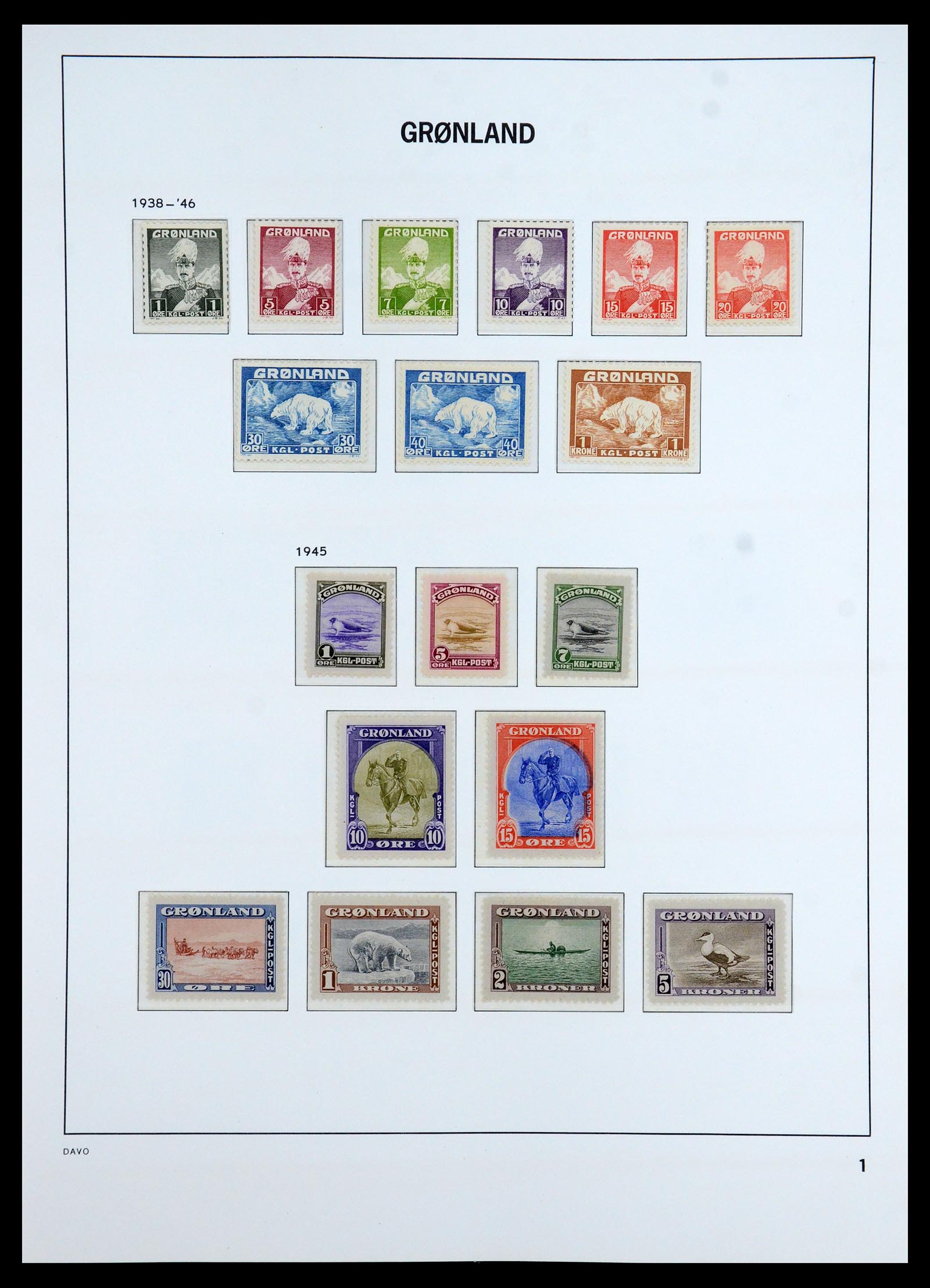 35773 002 - Postzegelverzameling 35773 Groenland 1905-1999.