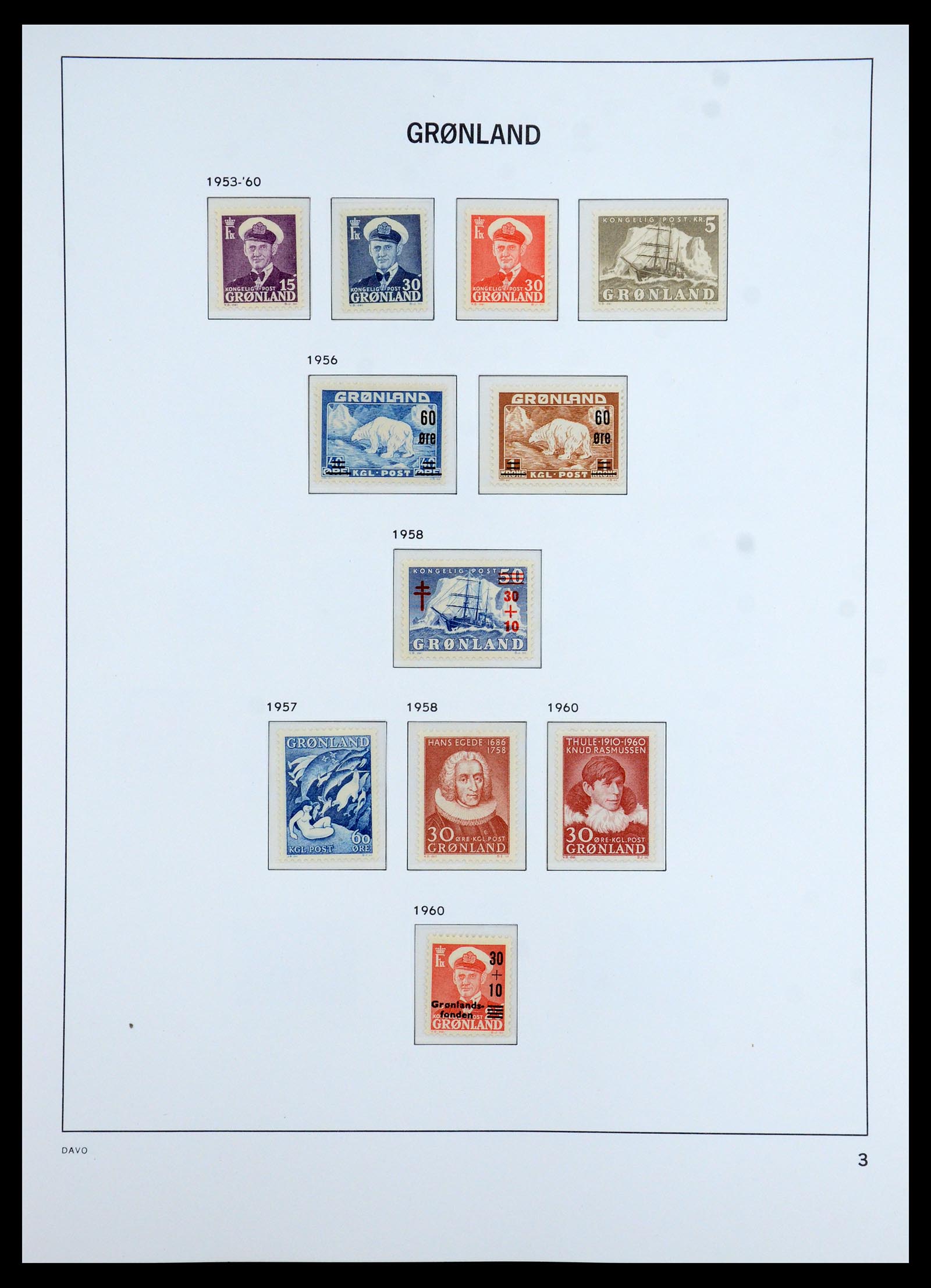 35773 004 - Postzegelverzameling 35773 Groenland 1905-1999.
