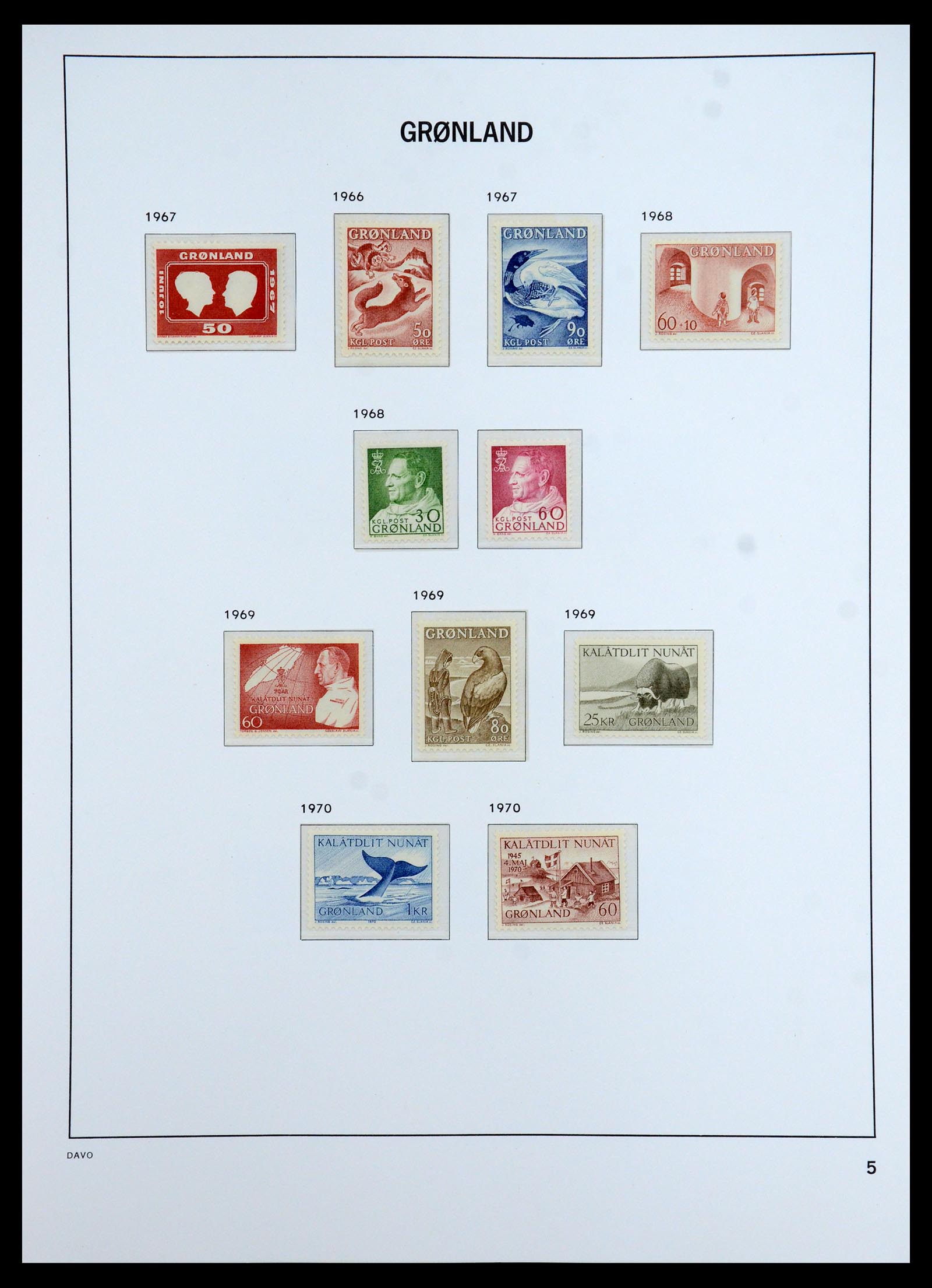 35773 006 - Postzegelverzameling 35773 Groenland 1905-1999.