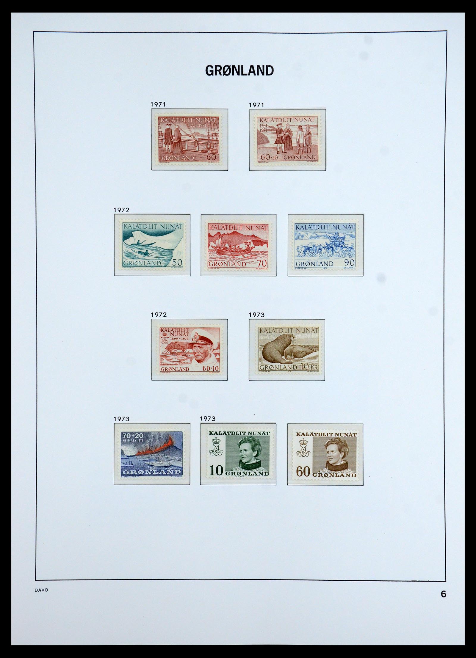 35773 007 - Stamp Collection 35773 Greenland 1905-1999.