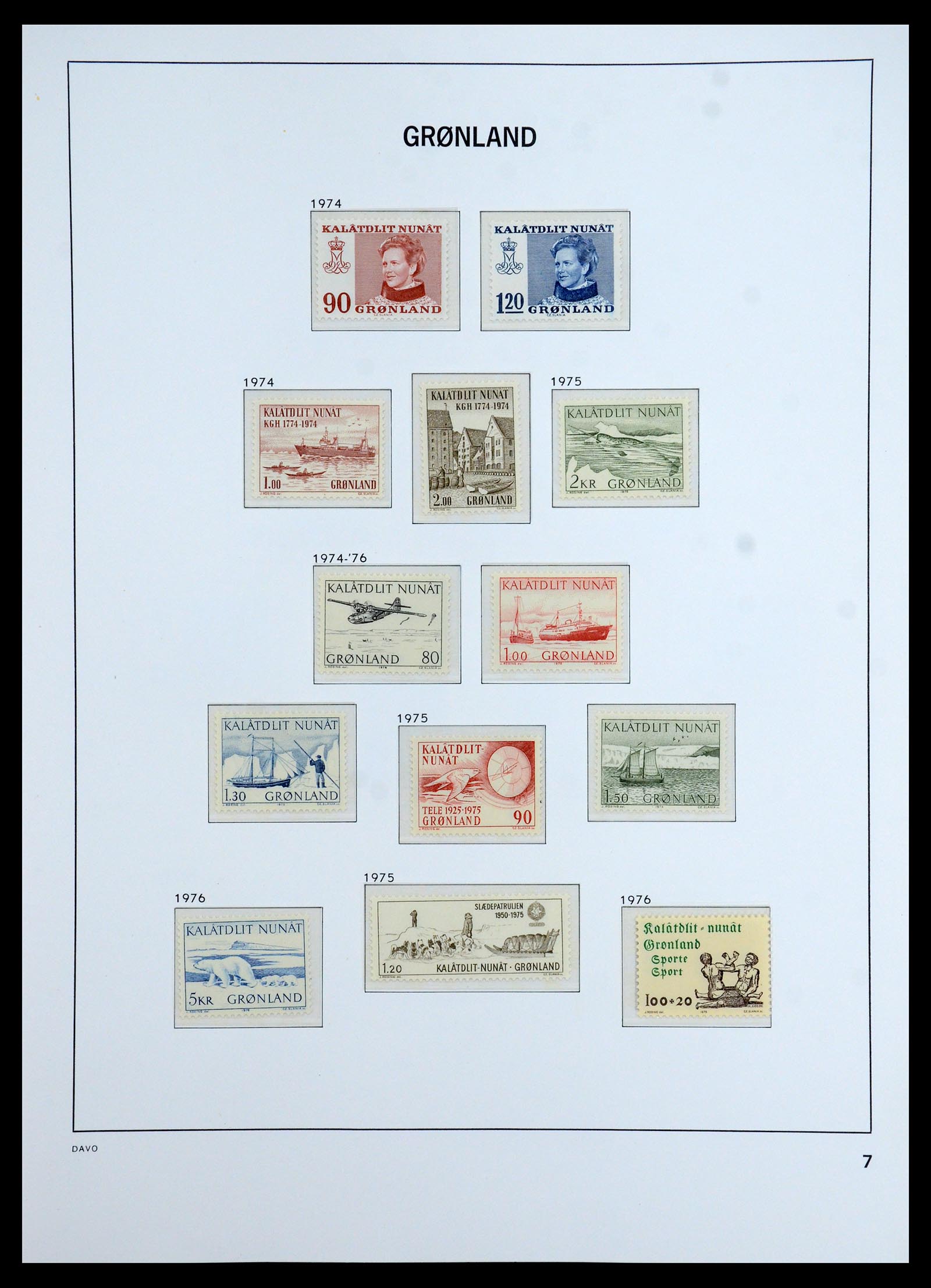 35773 008 - Postzegelverzameling 35773 Groenland 1905-1999.