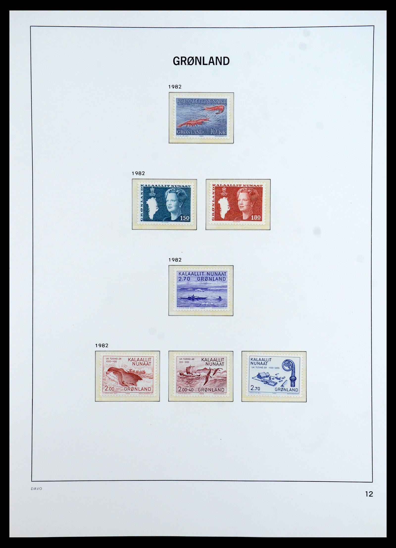 35773 012 - Postzegelverzameling 35773 Groenland 1905-1999.