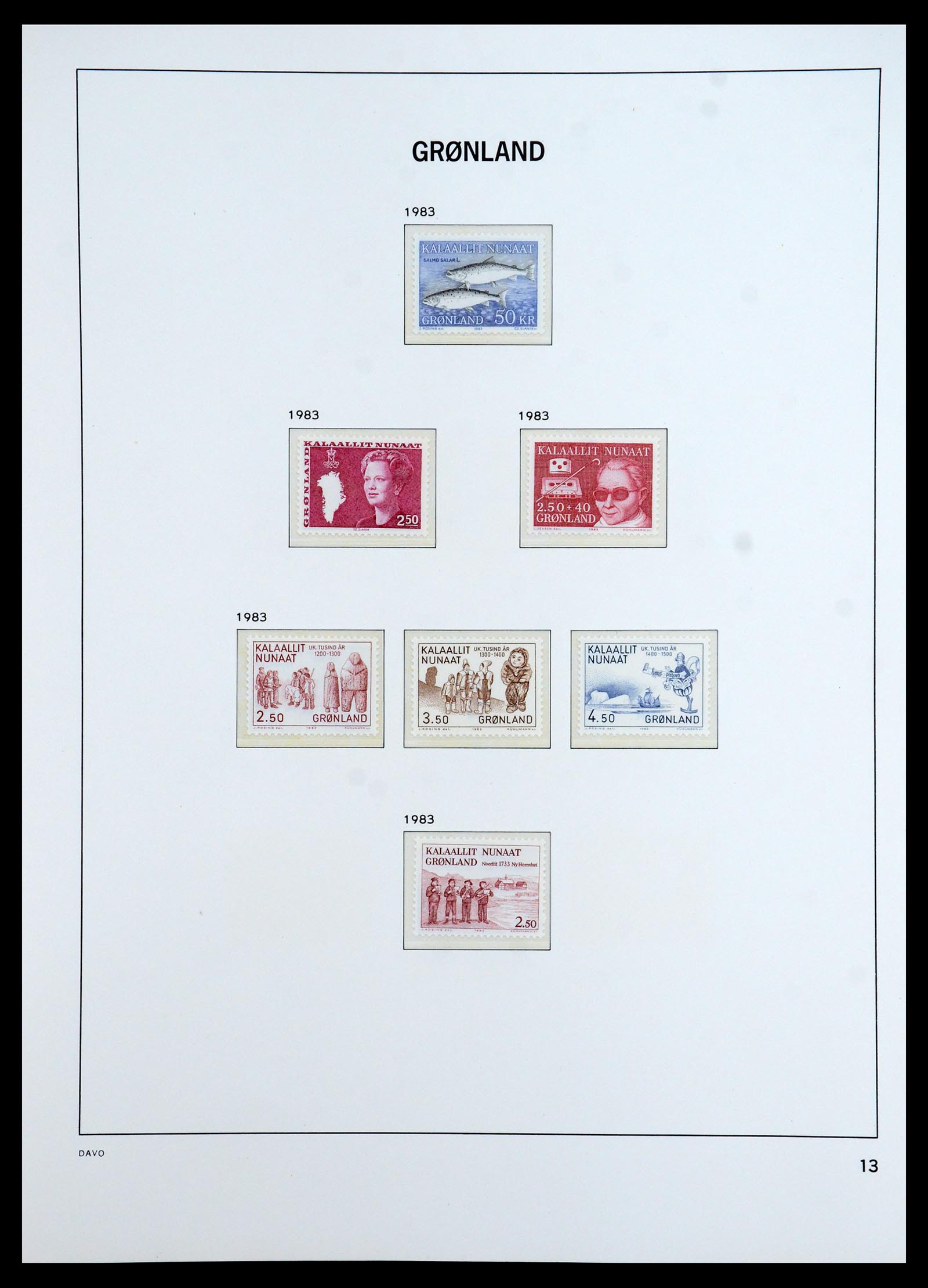 35773 013 - Postzegelverzameling 35773 Groenland 1905-1999.