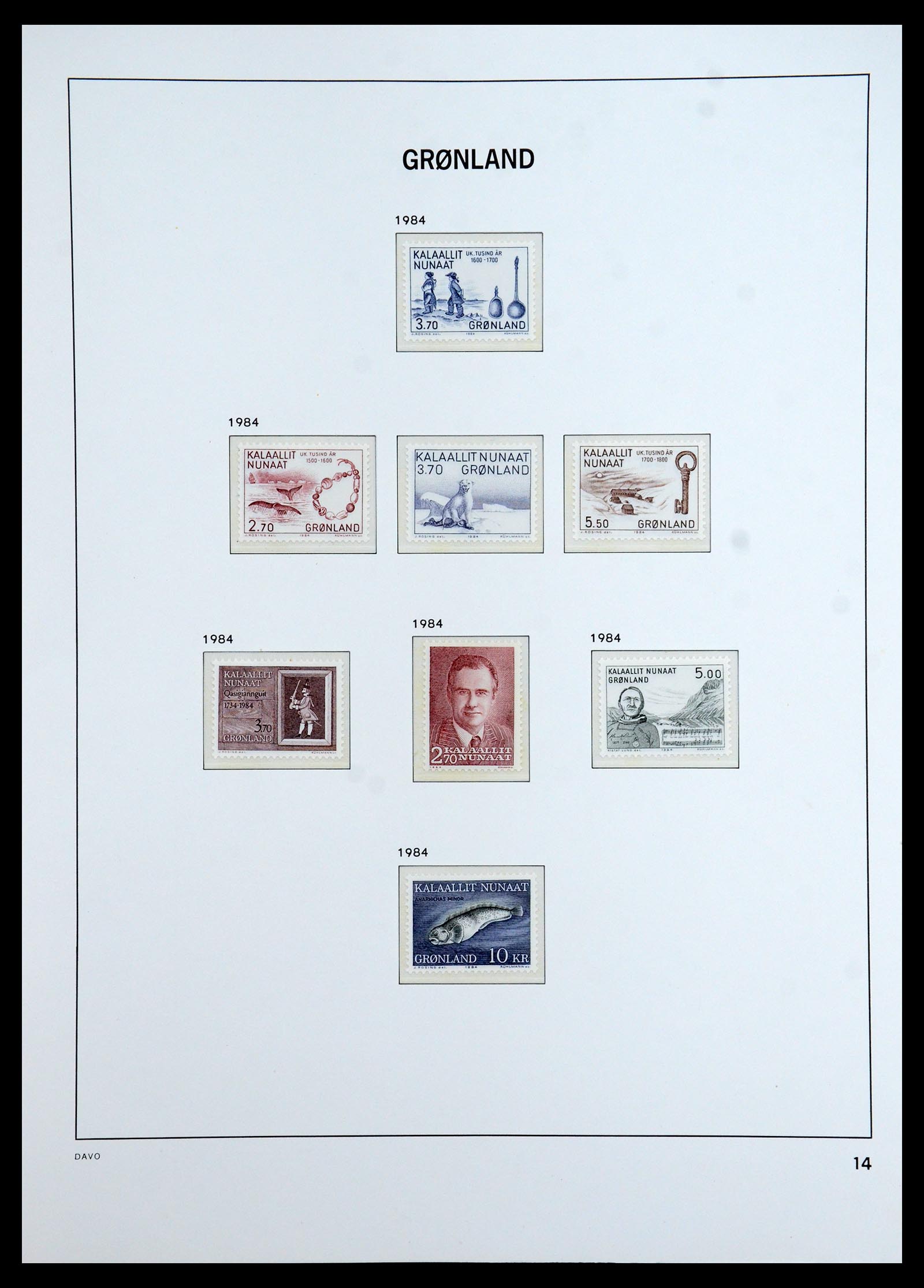 35773 014 - Postzegelverzameling 35773 Groenland 1905-1999.