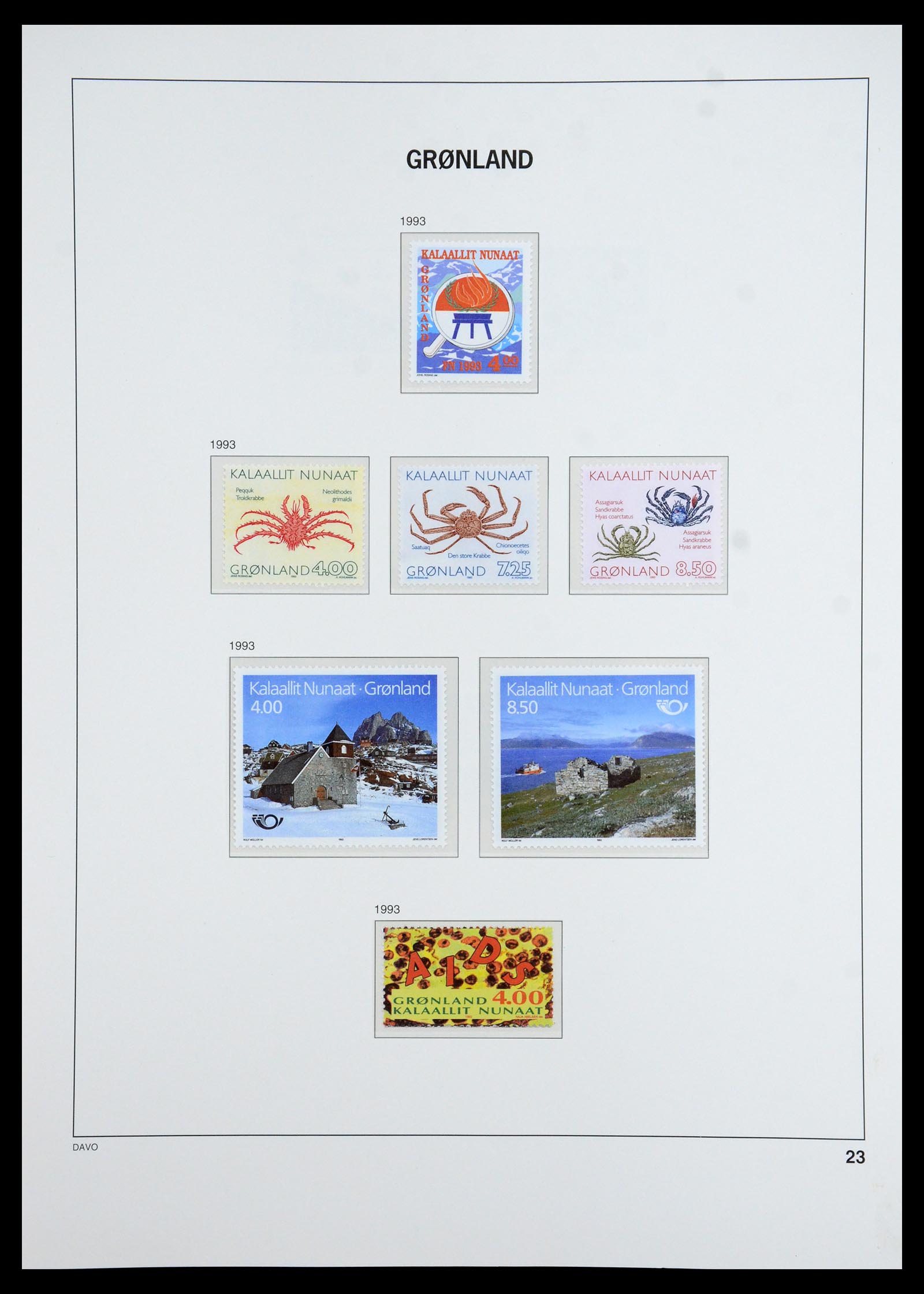 35773 023 - Postzegelverzameling 35773 Groenland 1905-1999.