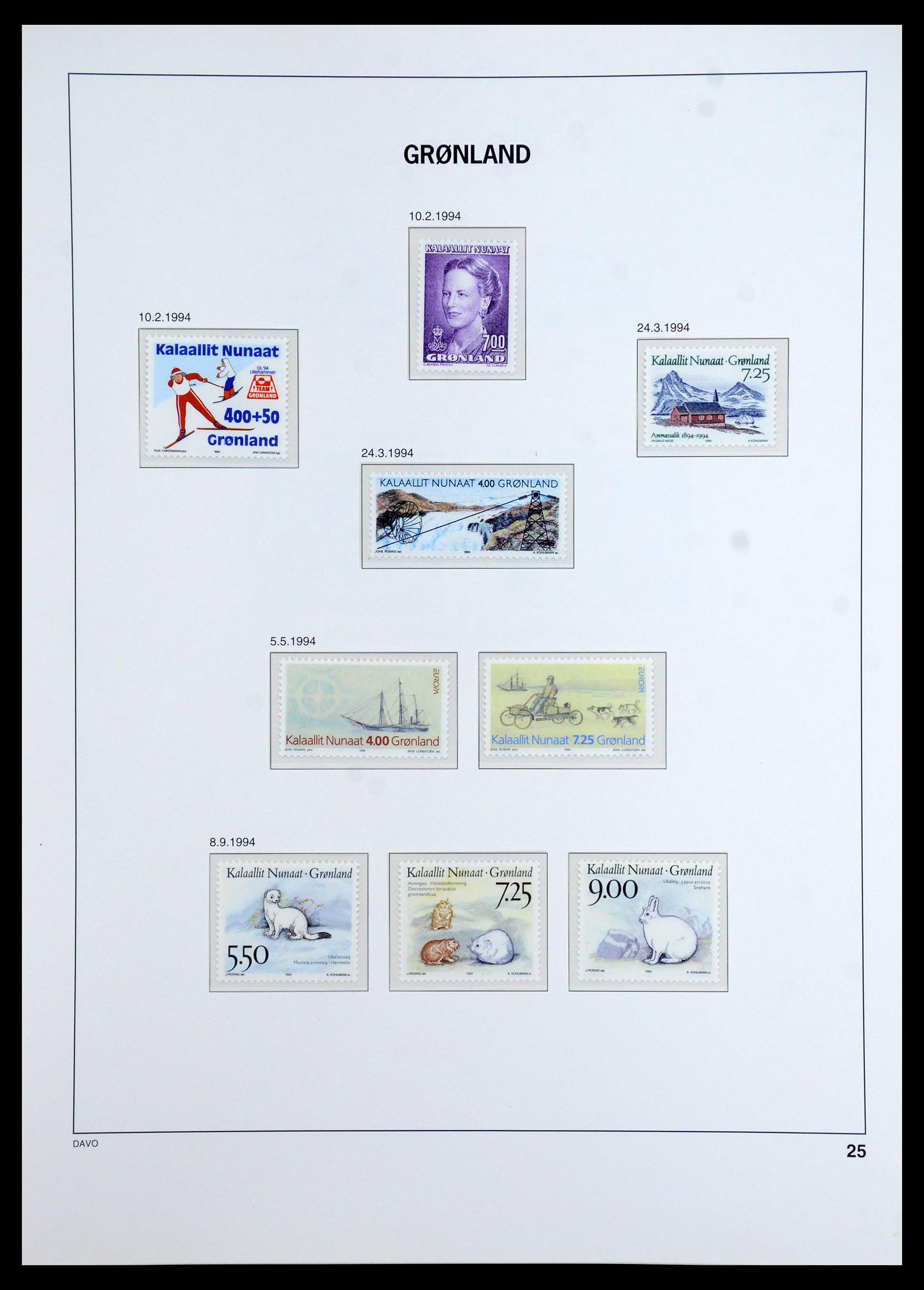 35773 025 - Postzegelverzameling 35773 Groenland 1905-1999.