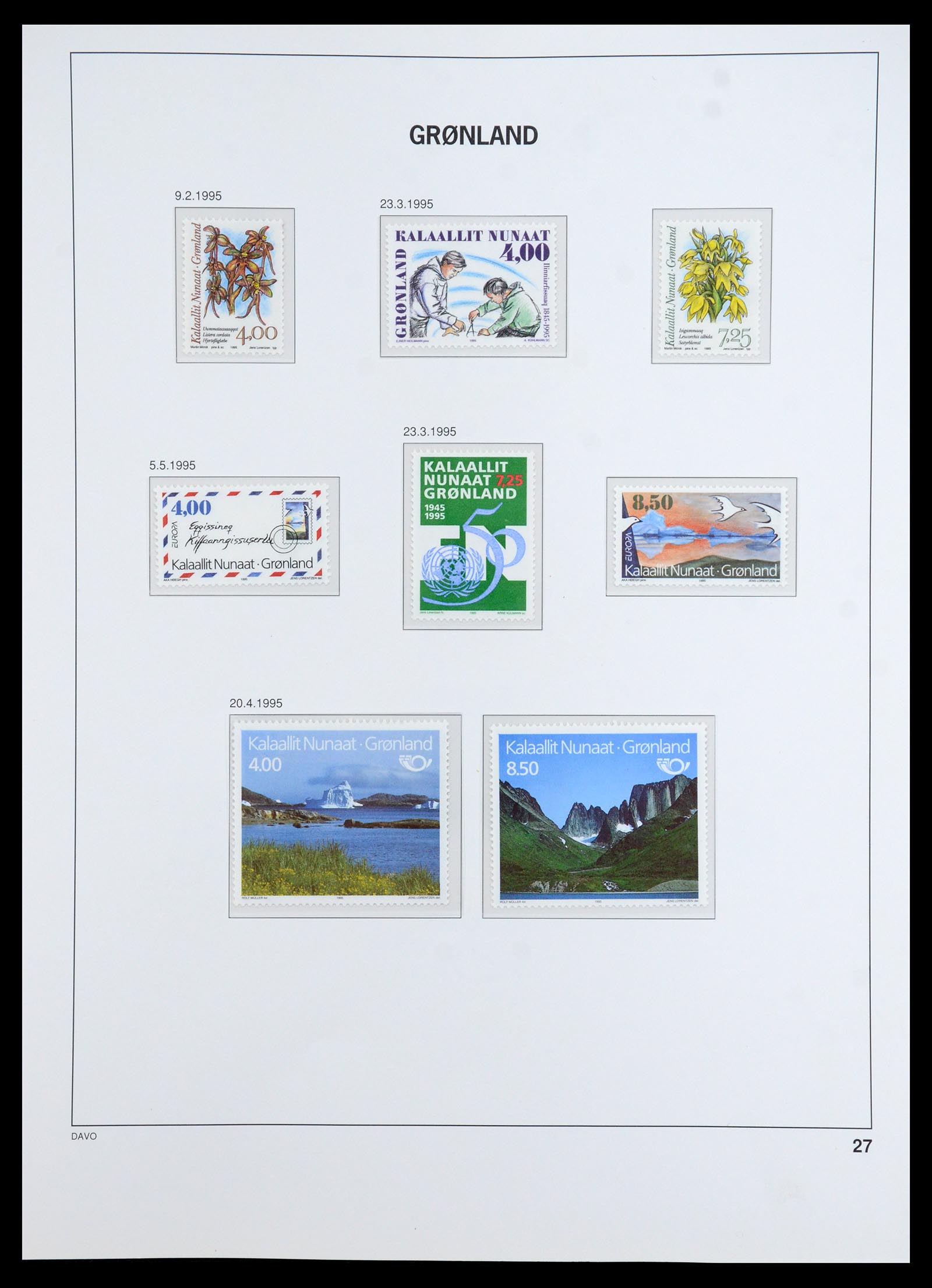35773 027 - Postzegelverzameling 35773 Groenland 1905-1999.