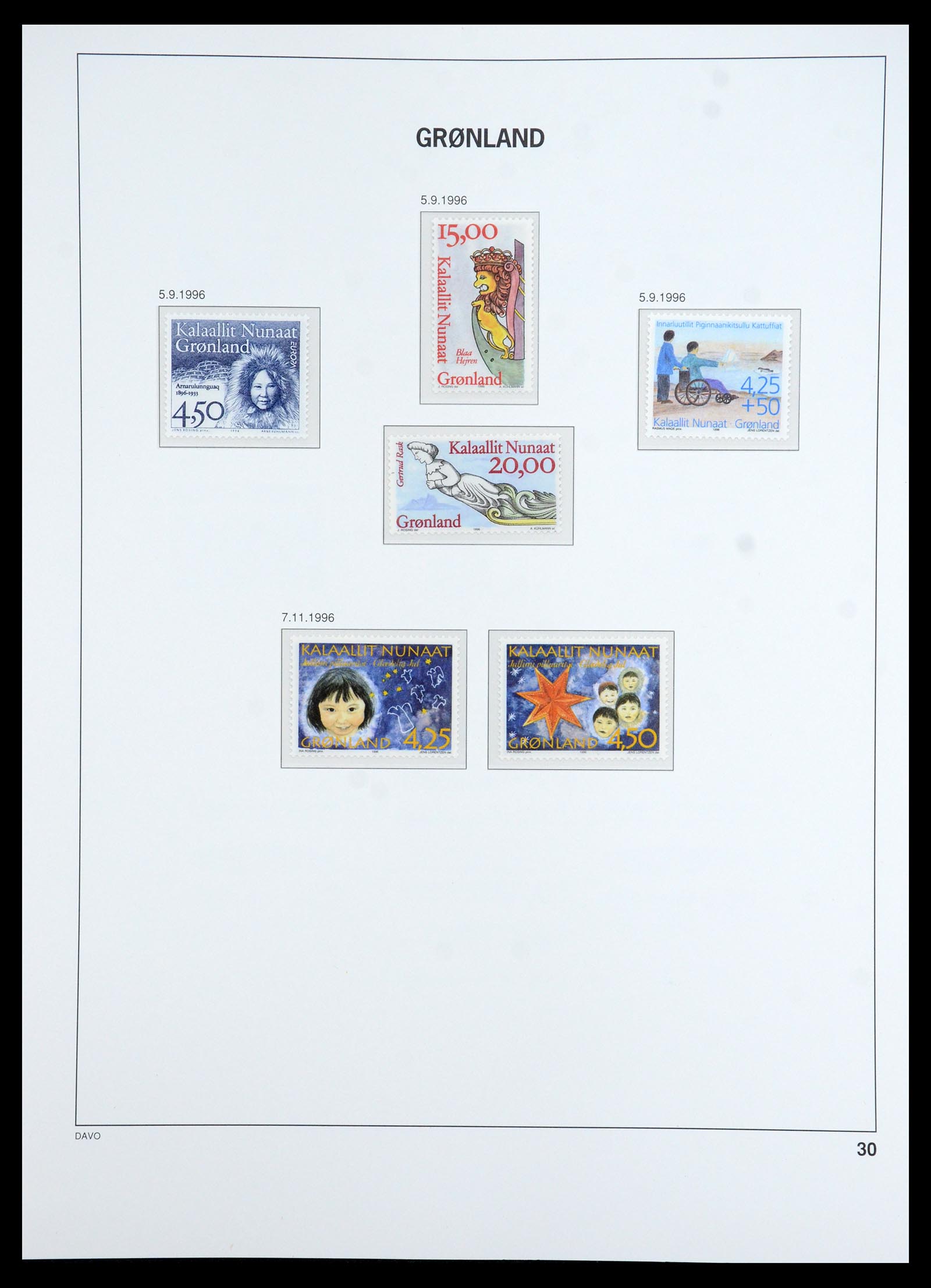 35773 030 - Postzegelverzameling 35773 Groenland 1905-1999.