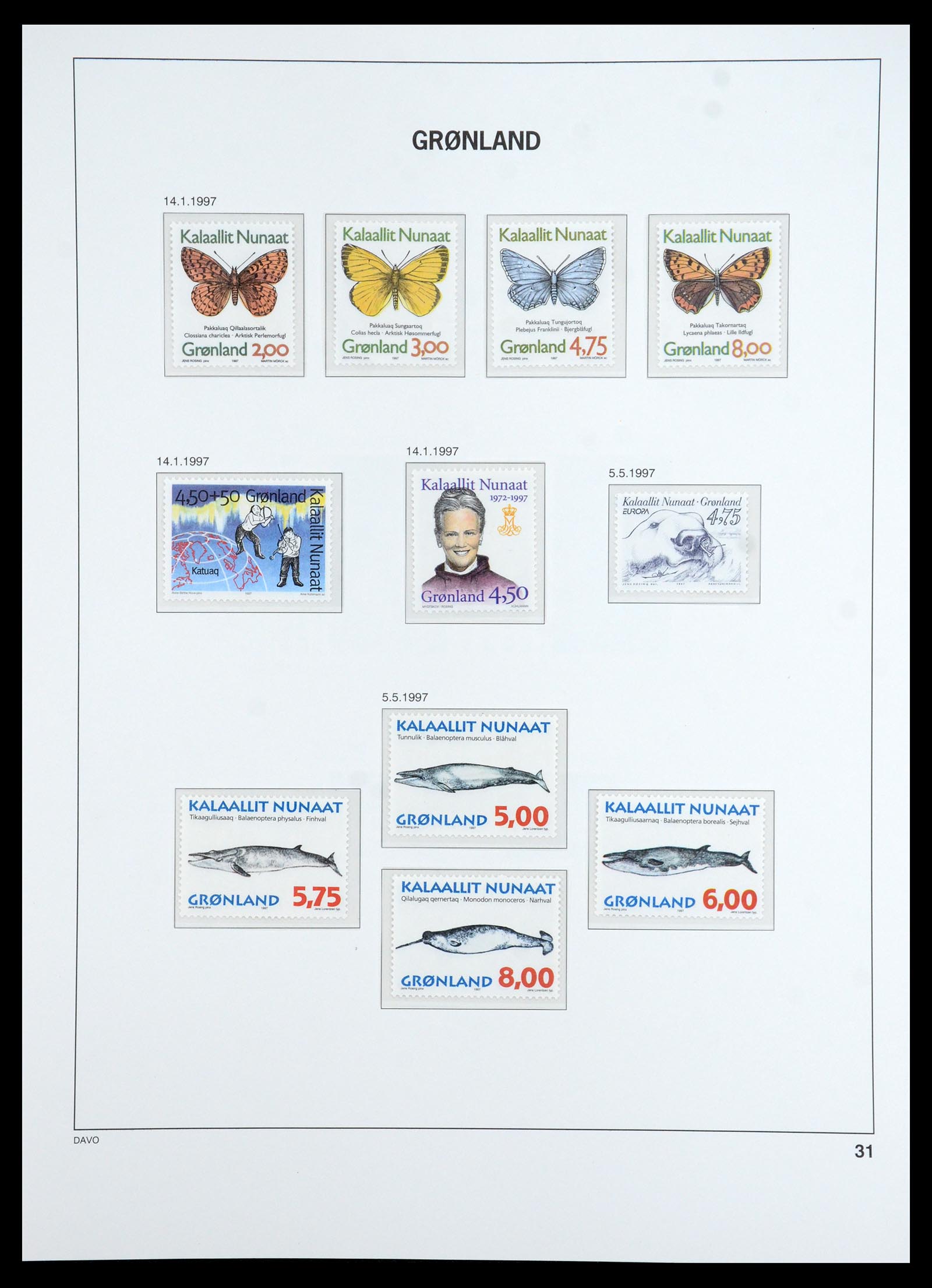 35773 031 - Postzegelverzameling 35773 Groenland 1905-1999.