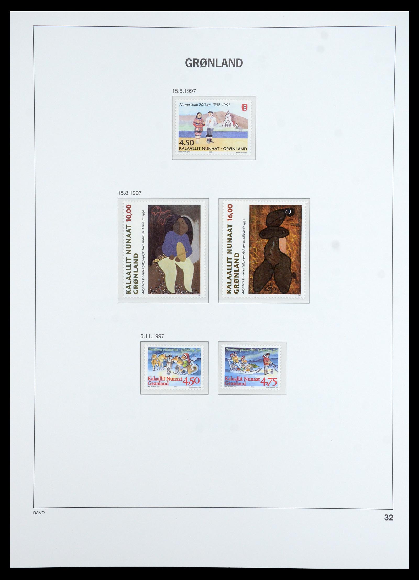 35773 032 - Postzegelverzameling 35773 Groenland 1905-1999.