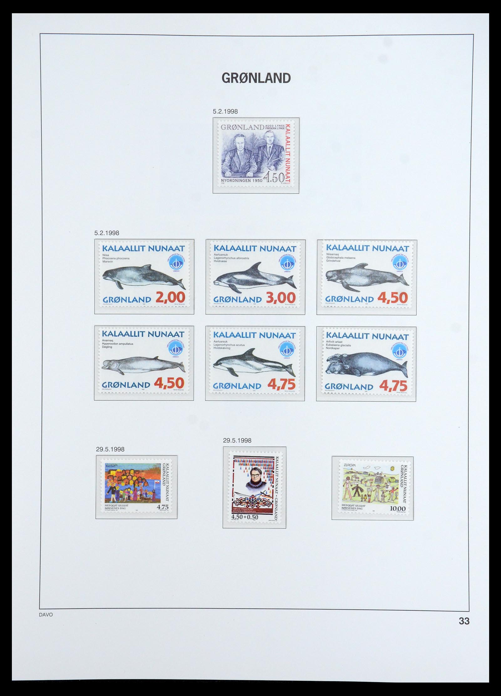 35773 033 - Postzegelverzameling 35773 Groenland 1905-1999.