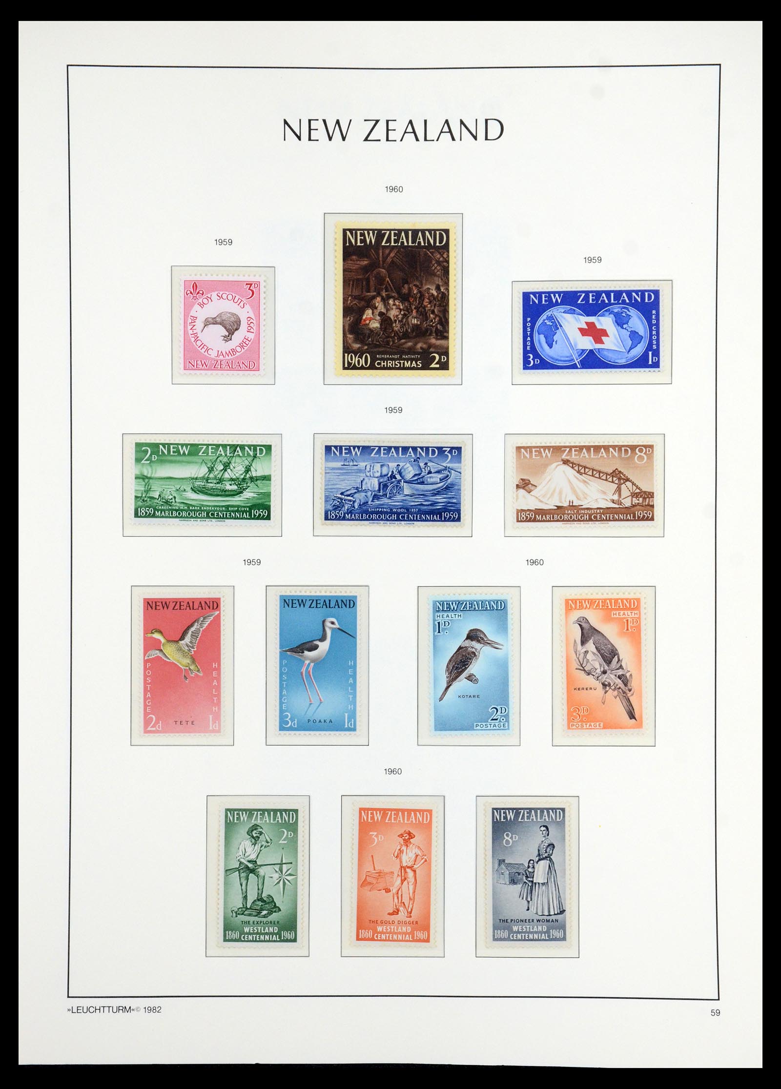 35776 036 - Stamp Collection 35776 New Zealand 1858-1994.