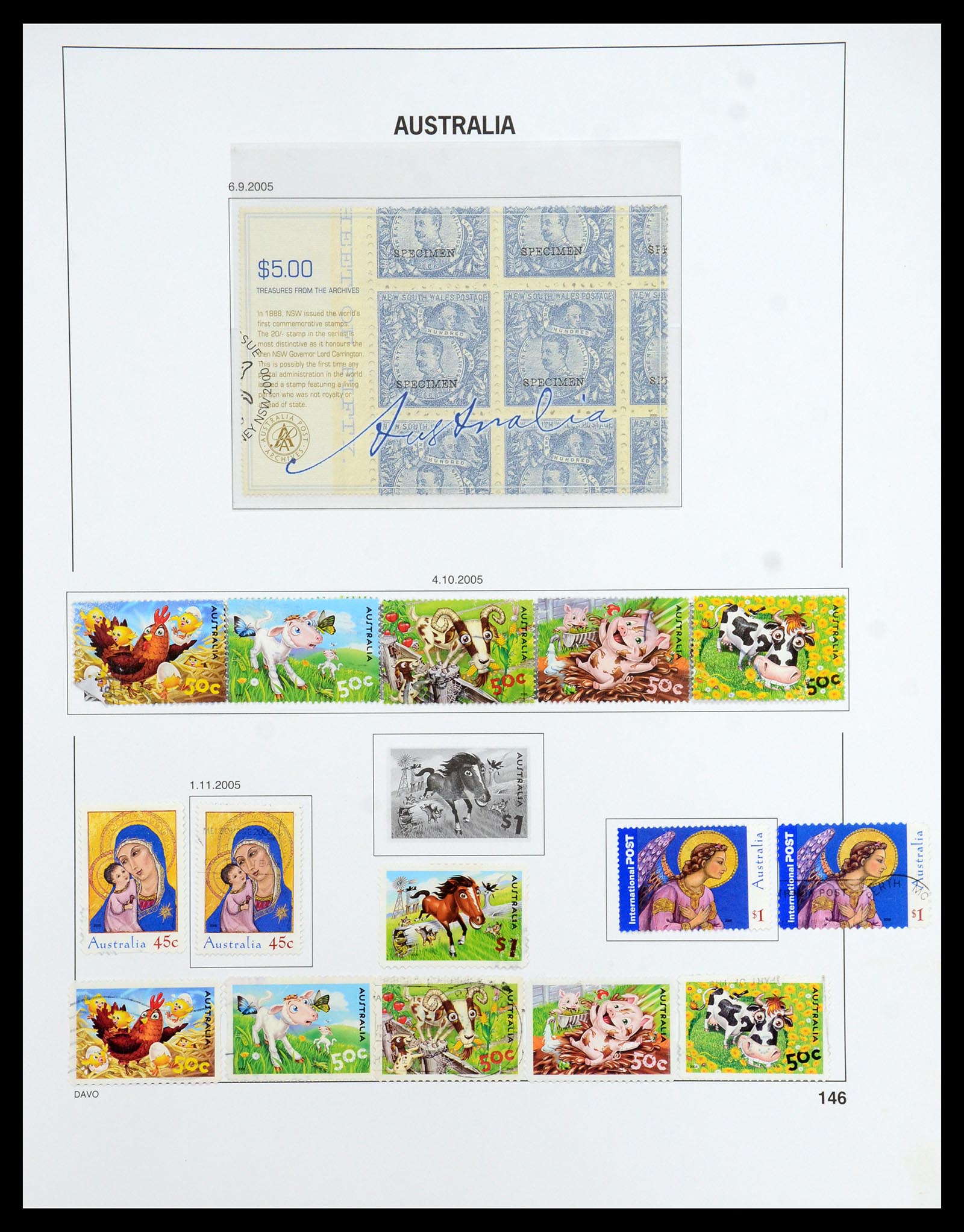 35777 166 - Stamp Collection 35777 Australian States/Australia 1860-2005.