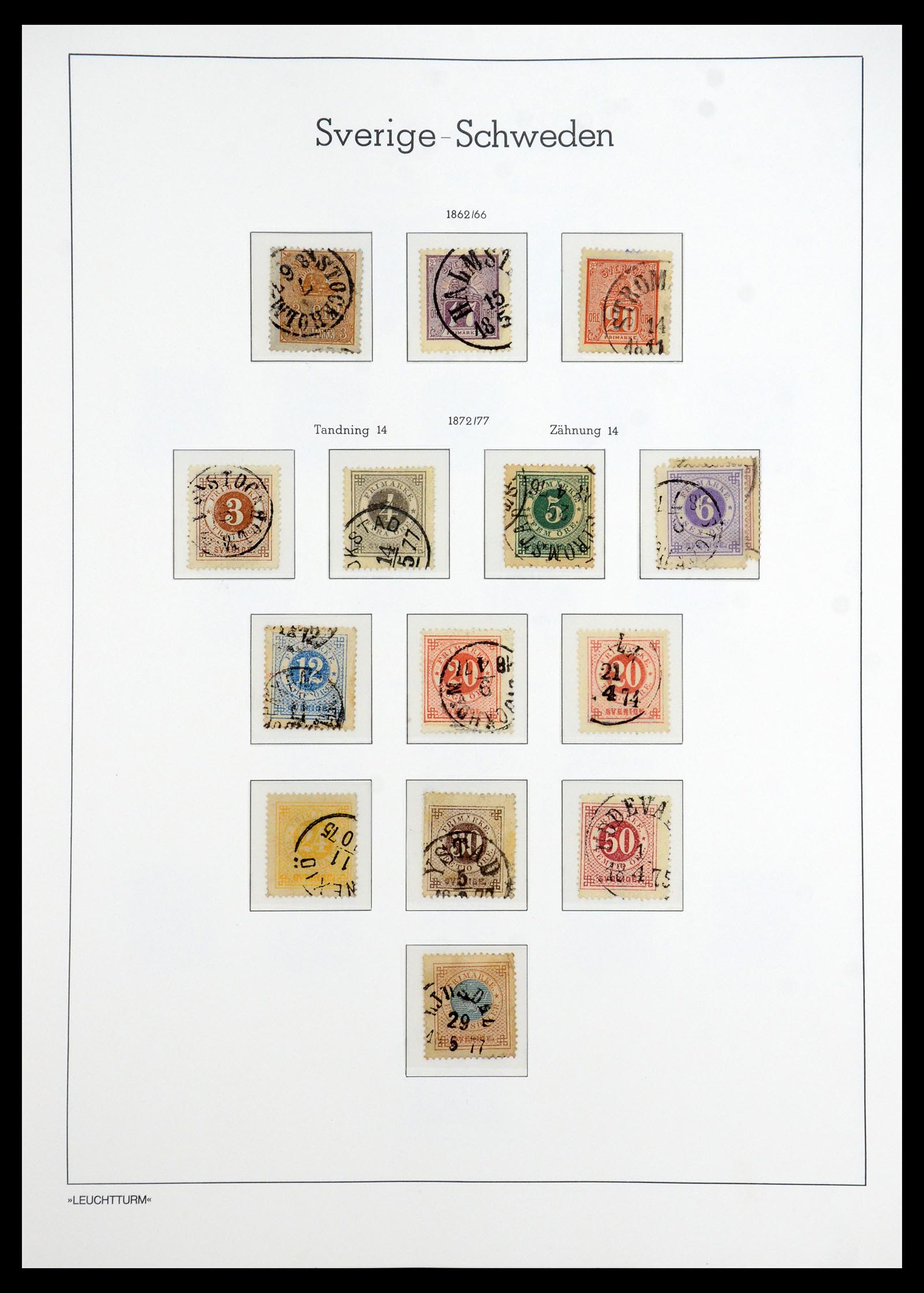 35778 002 - Postzegelverzameling 35778 Zweden 1855-1990.