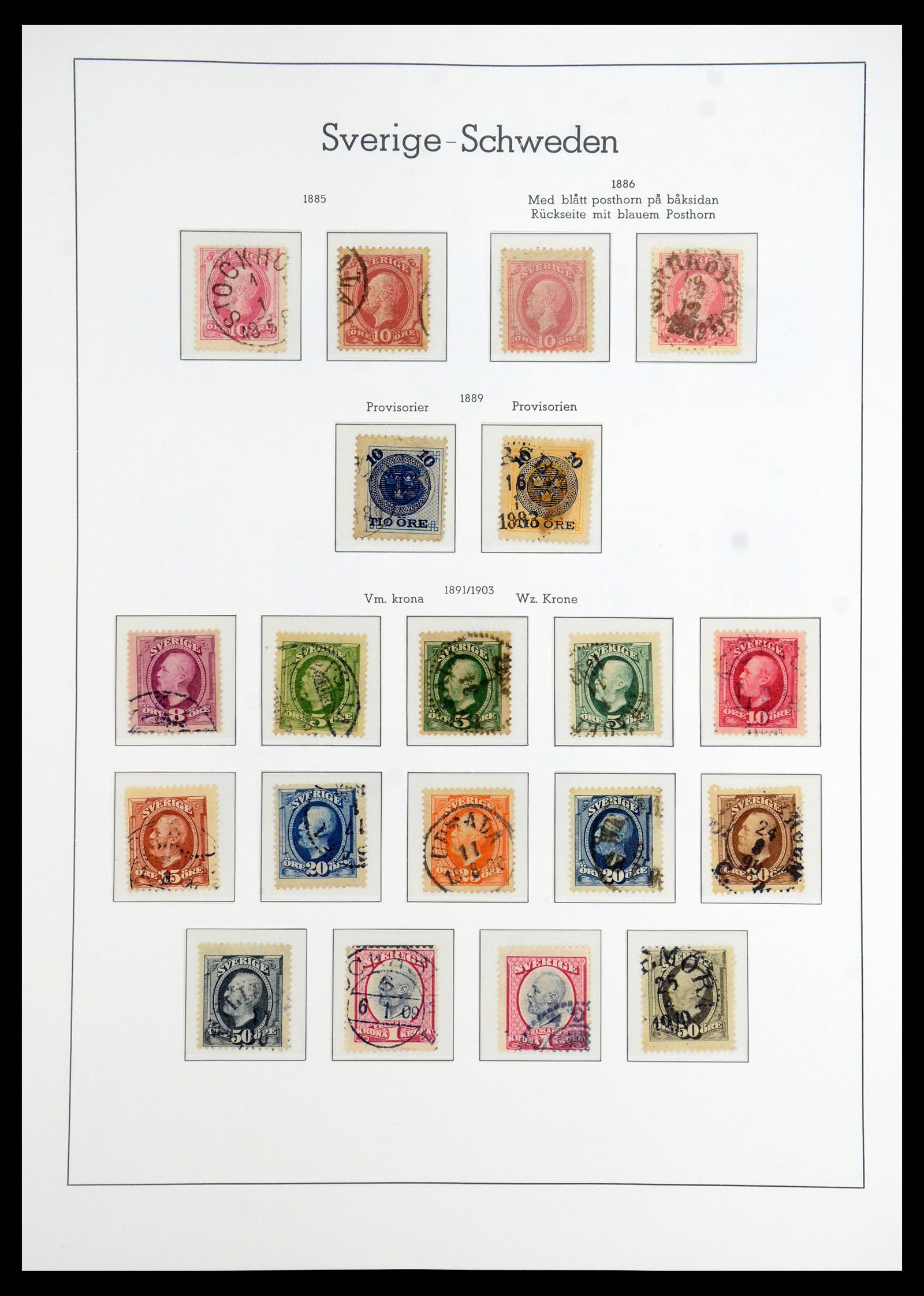 35778 004 - Postzegelverzameling 35778 Zweden 1855-1990.