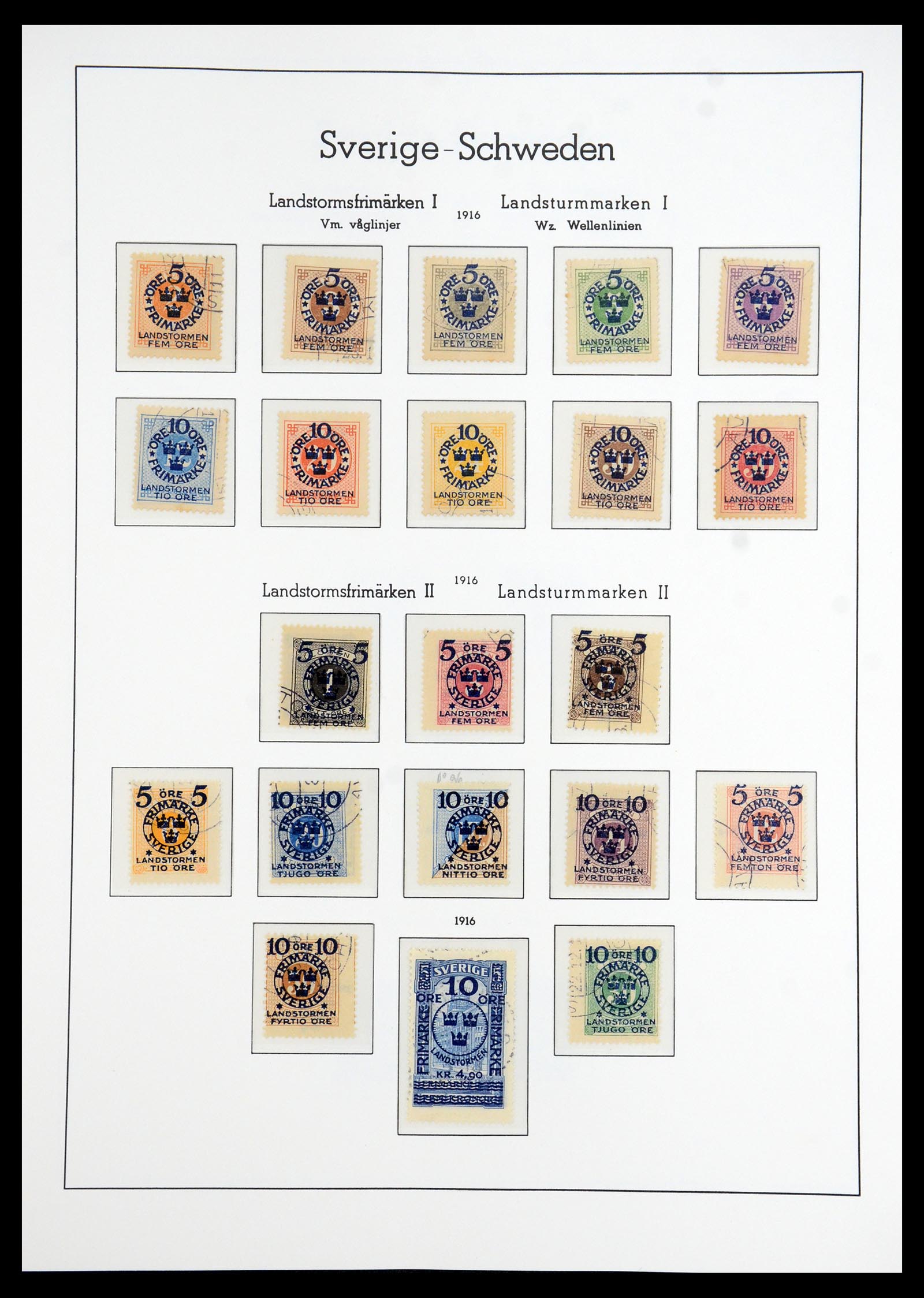 35778 007 - Postzegelverzameling 35778 Zweden 1855-1990.