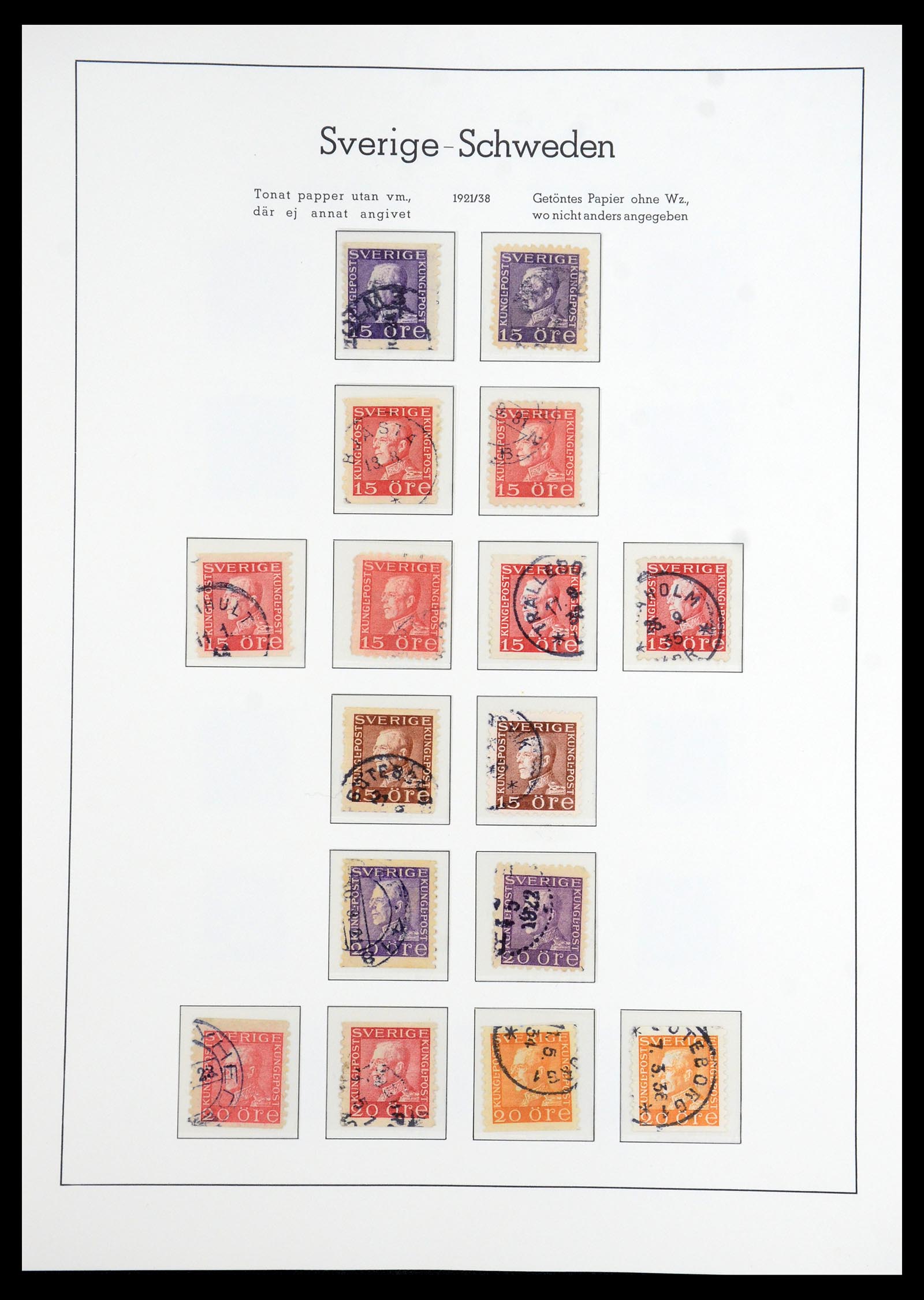 35778 011 - Postzegelverzameling 35778 Zweden 1855-1990.