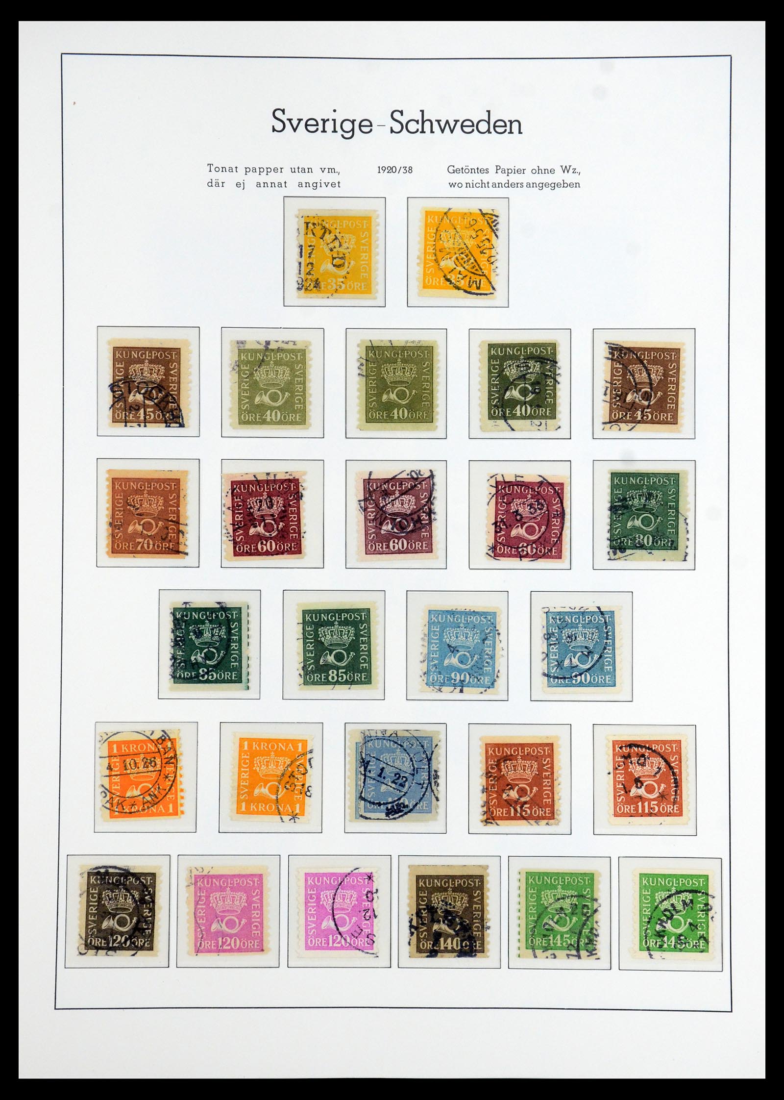 35778 013 - Postzegelverzameling 35778 Zweden 1855-1990.