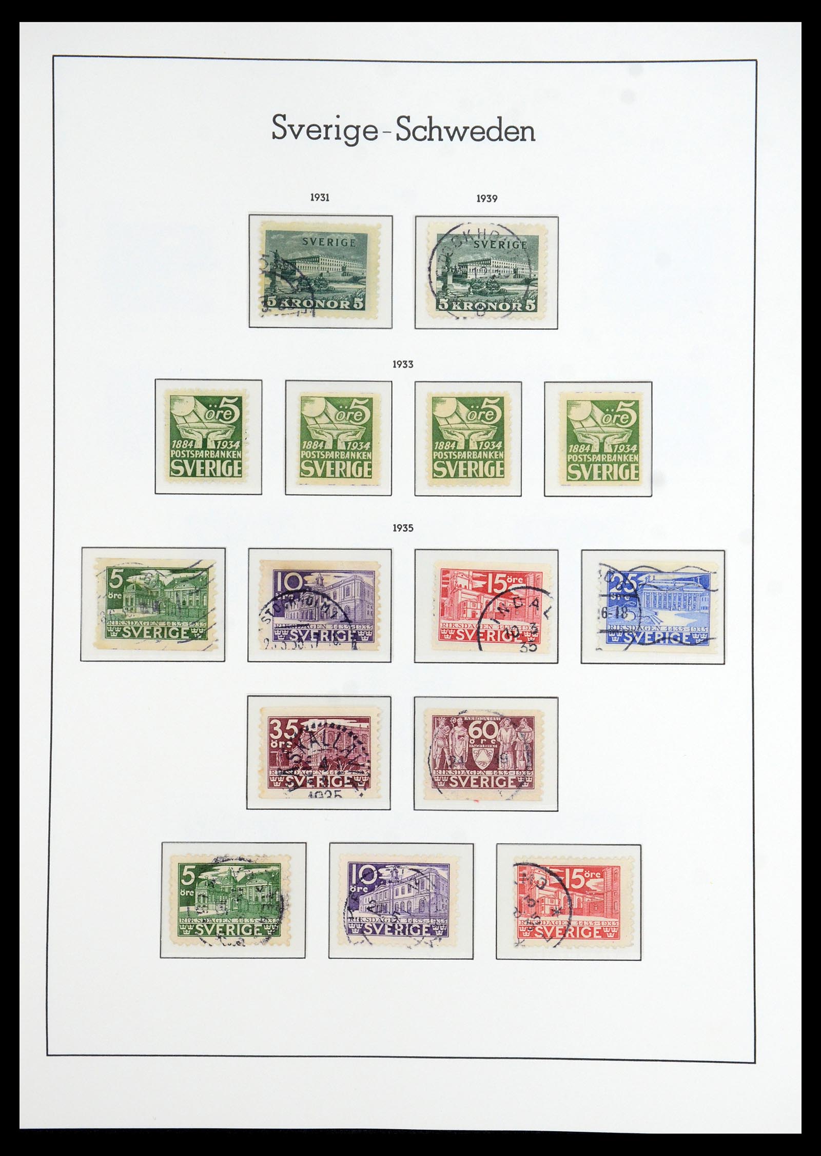 35778 017 - Stamp Collection 35778 Sweden 1855-1990.