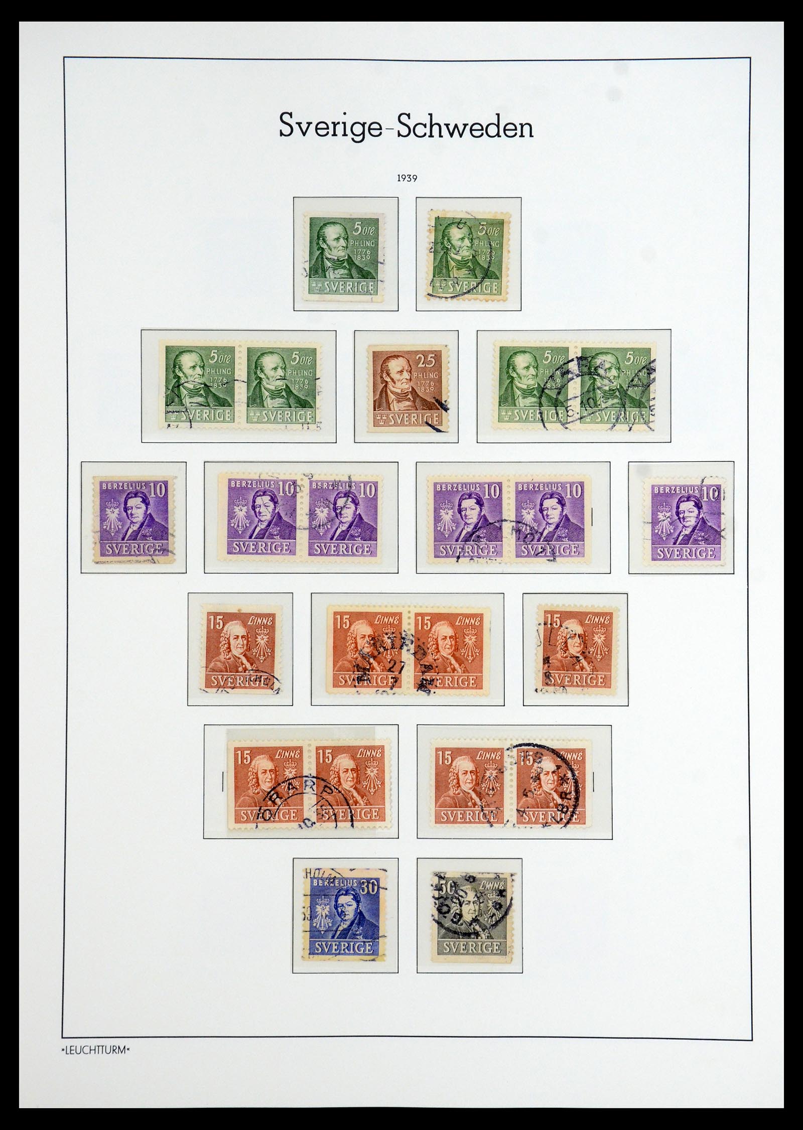 35778 021 - Postzegelverzameling 35778 Zweden 1855-1990.