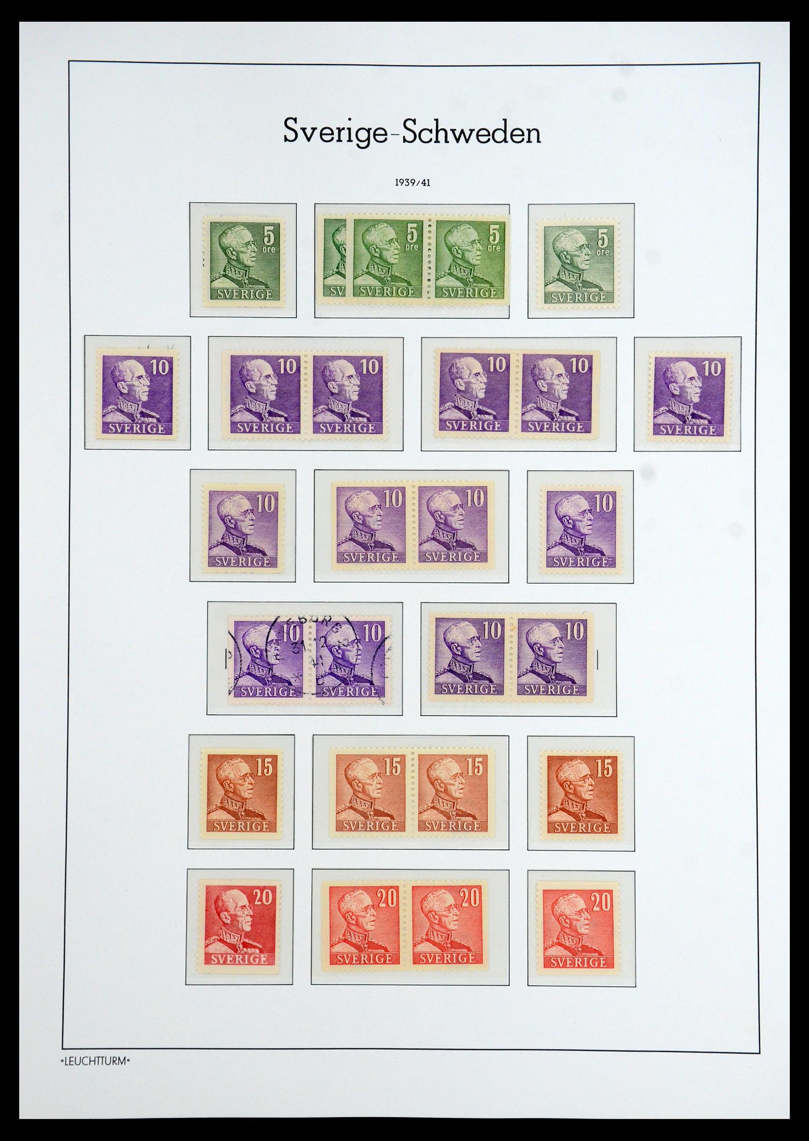 35778 022 - Postzegelverzameling 35778 Zweden 1855-1990.
