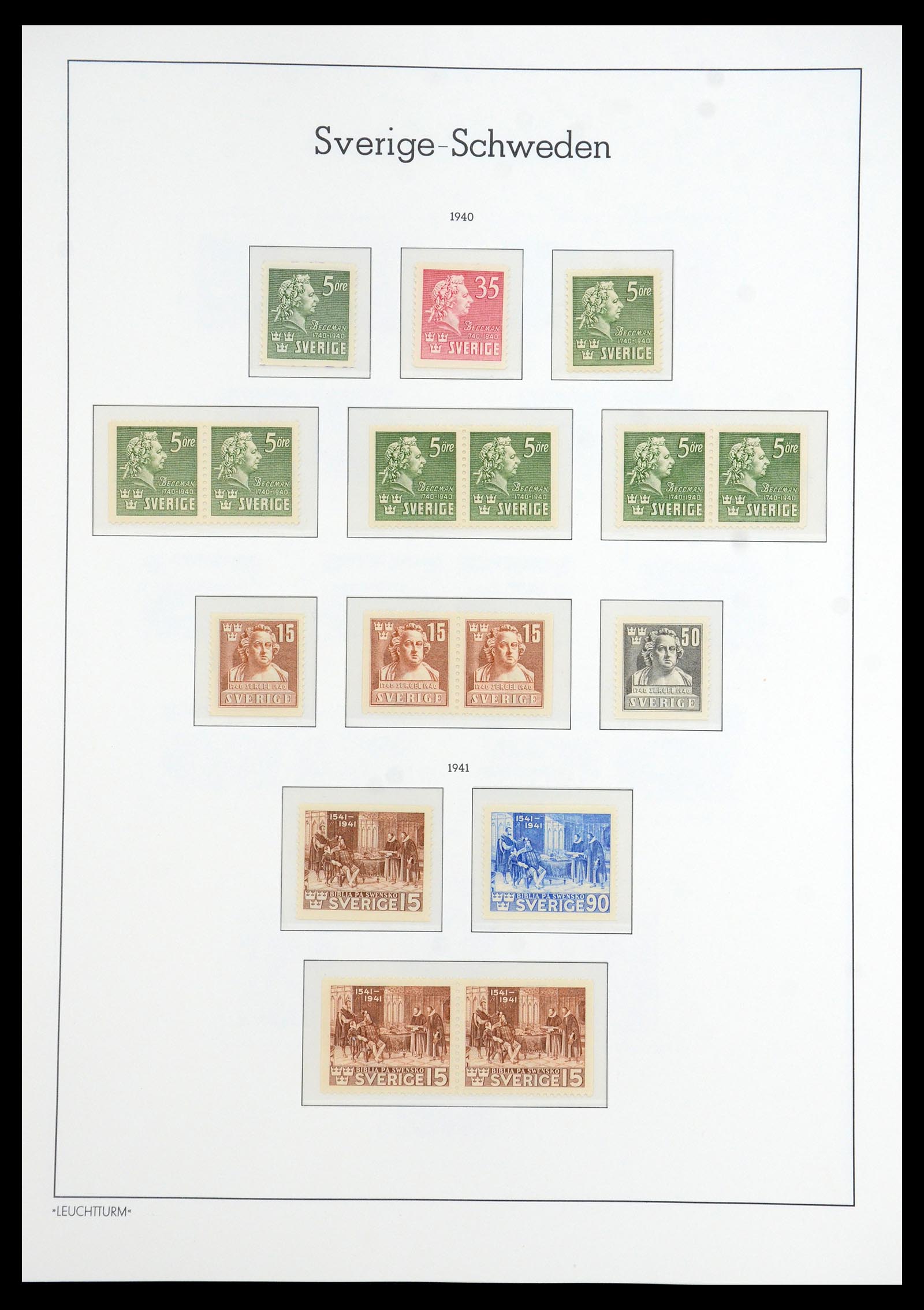 35778 024 - Postzegelverzameling 35778 Zweden 1855-1990.