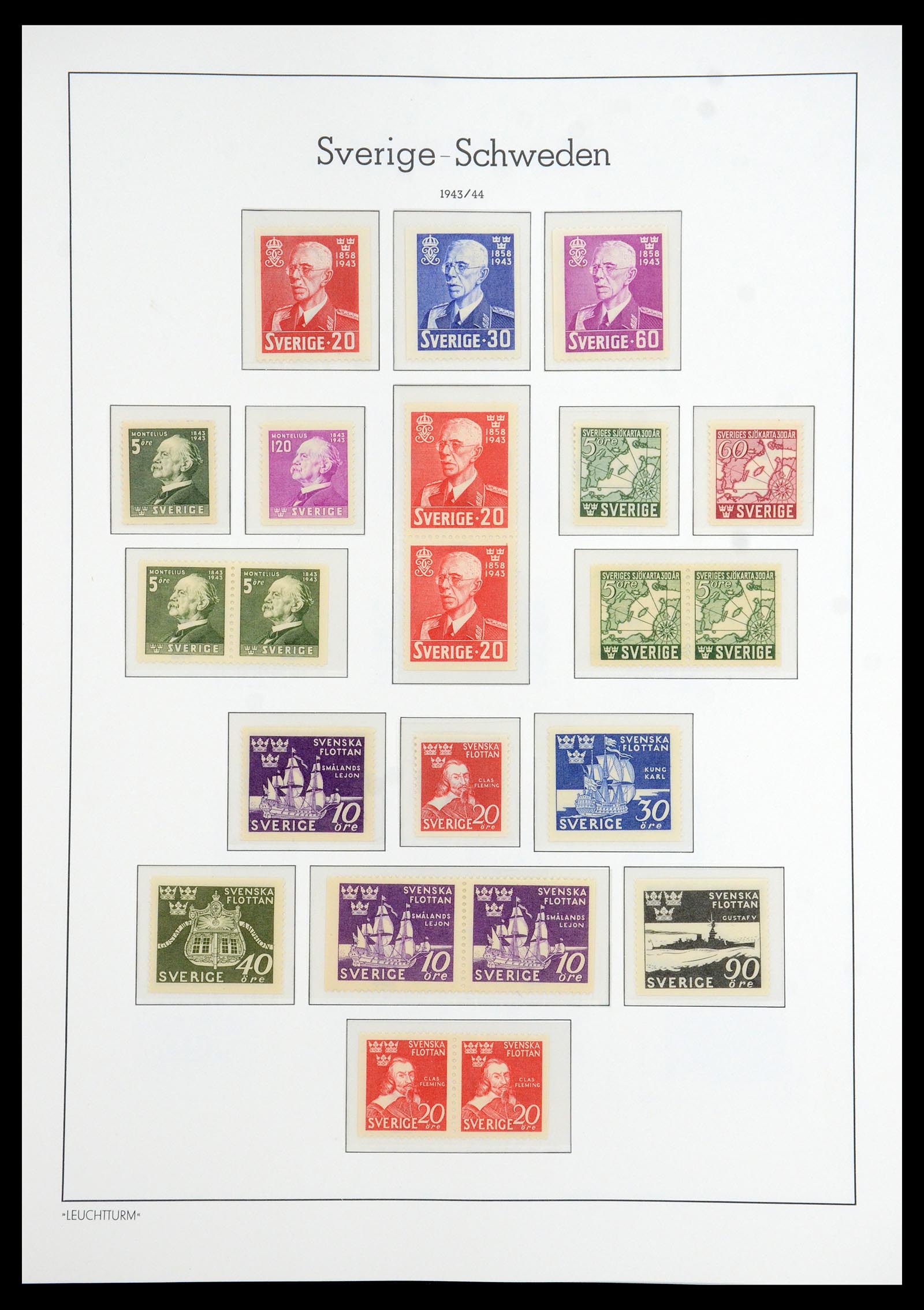 35778 027 - Stamp Collection 35778 Sweden 1855-1990.